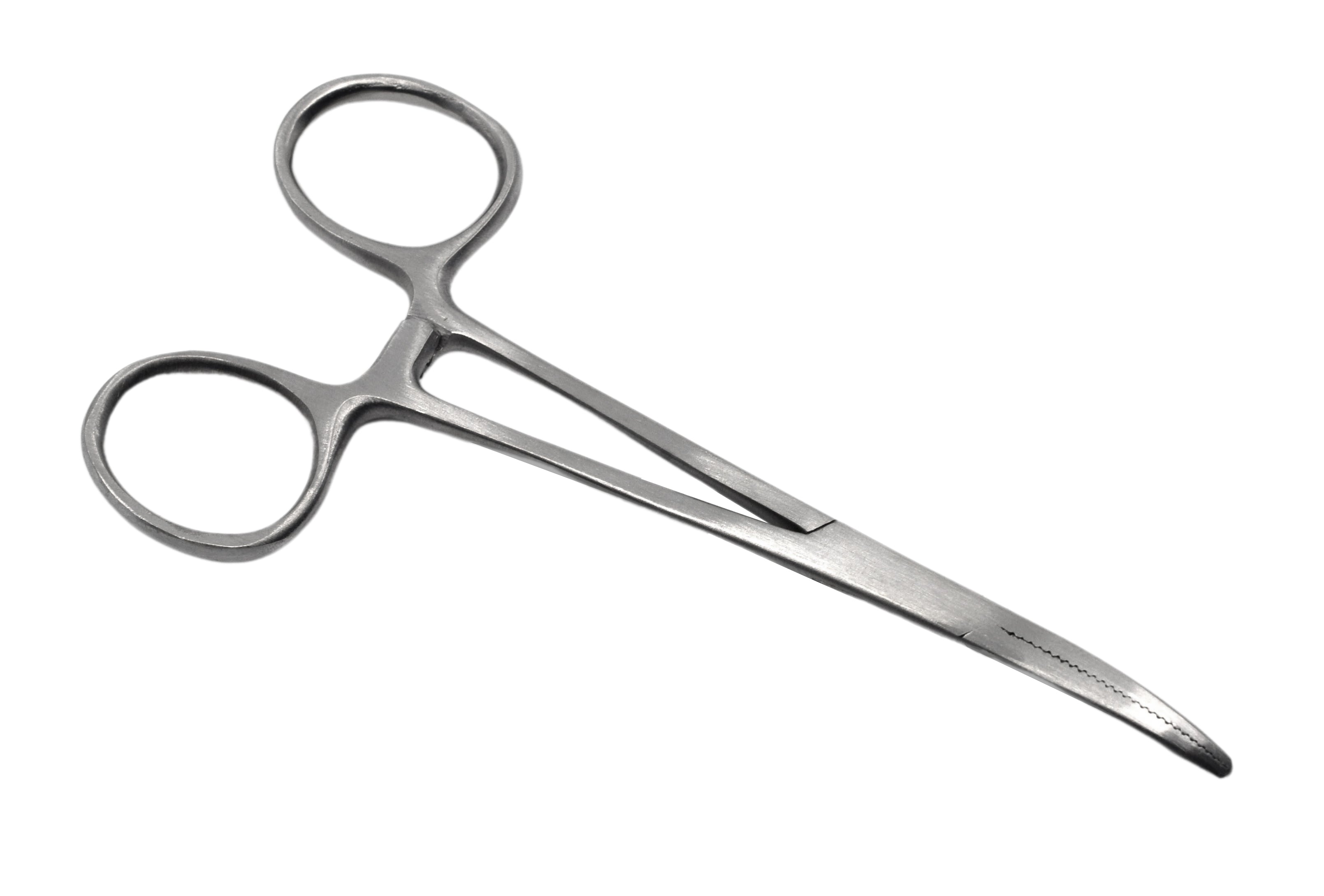 5" Curved Artery Forceps with Serrated Jaws, Stainless Steel