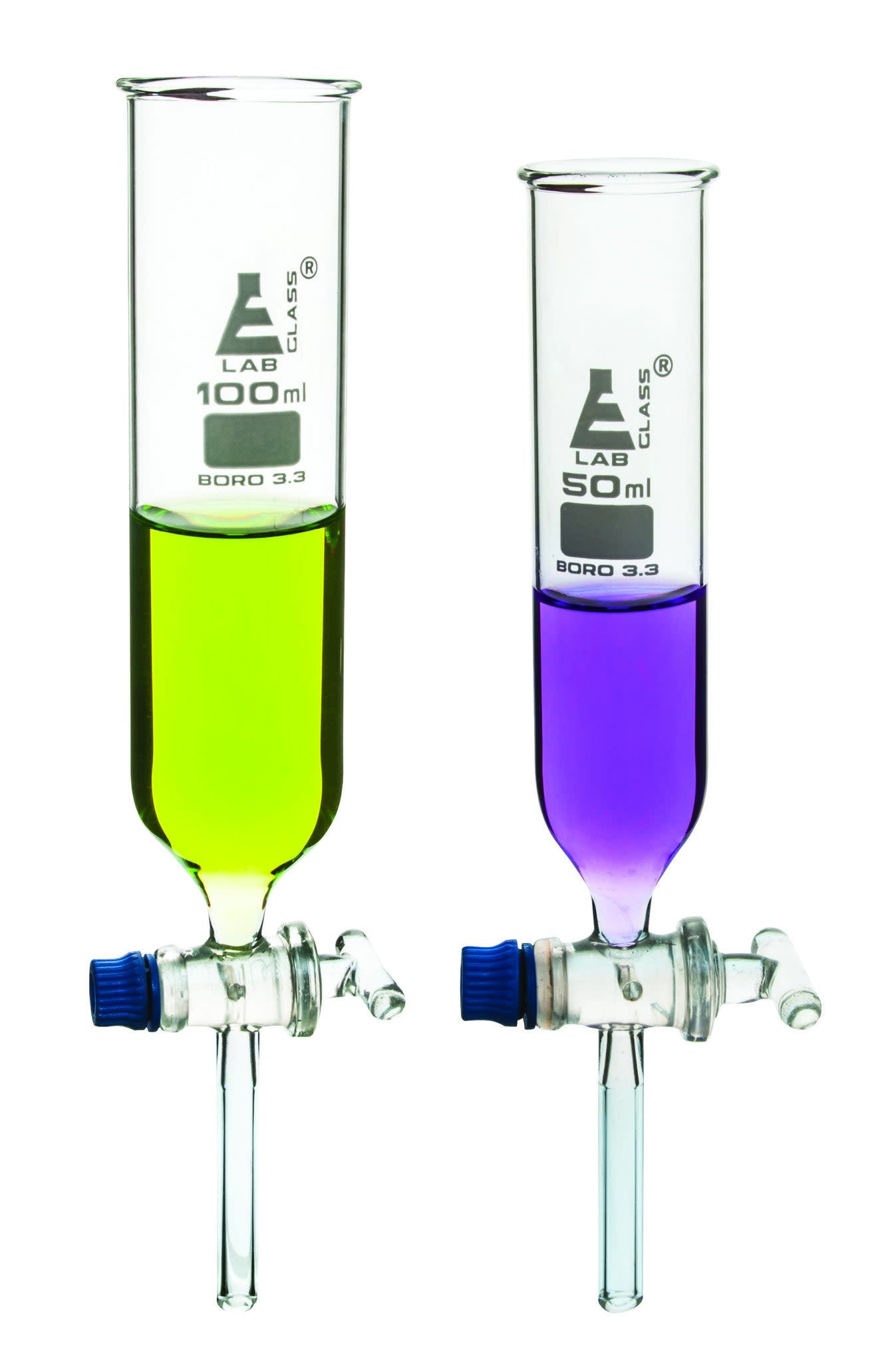 Open Top Cylindrical Dropping Funnel with Glass Key Stopcock, 250mL, Ungraduated, Borosilicate Glass