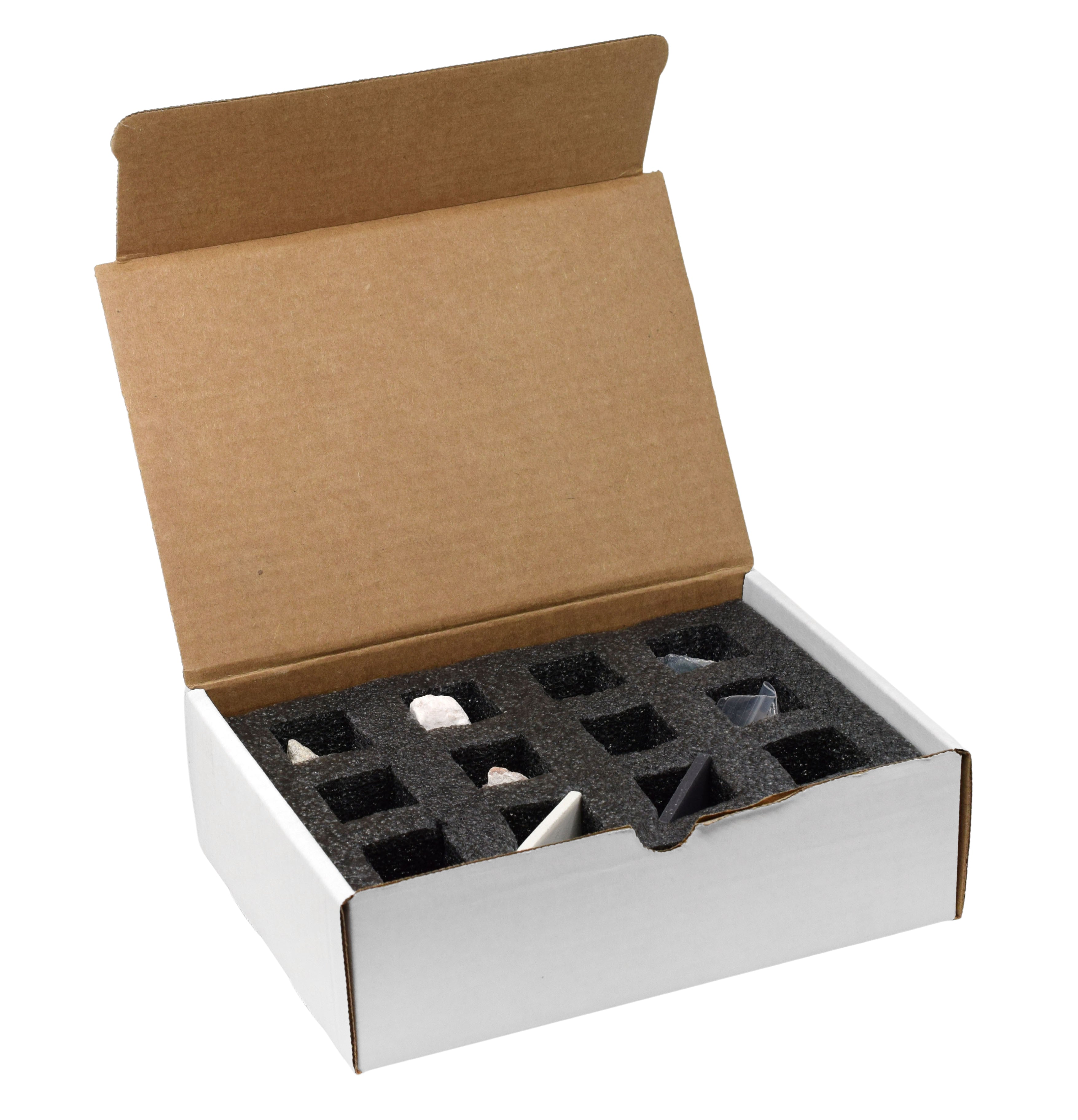 12-Piece Moh's Hardness Kit with 9 Rock and Mineral Specimens