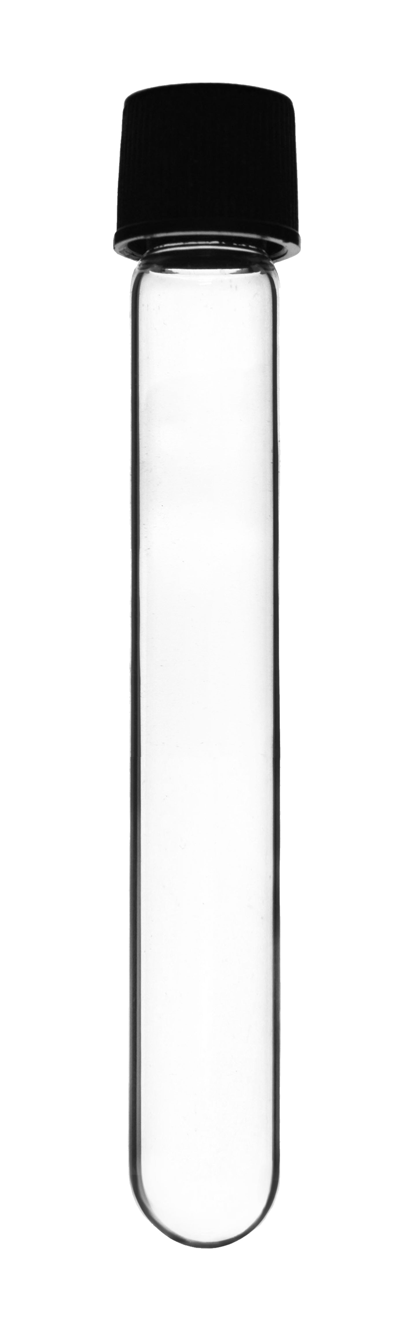 Round Bottom Borosilicate Glass Test Tube with Bakelite Screw Cap, 10mL