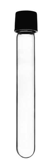 Round Bottom Borosilicate Glass Test Tube with Bakelite Screw Cap, 10mL
