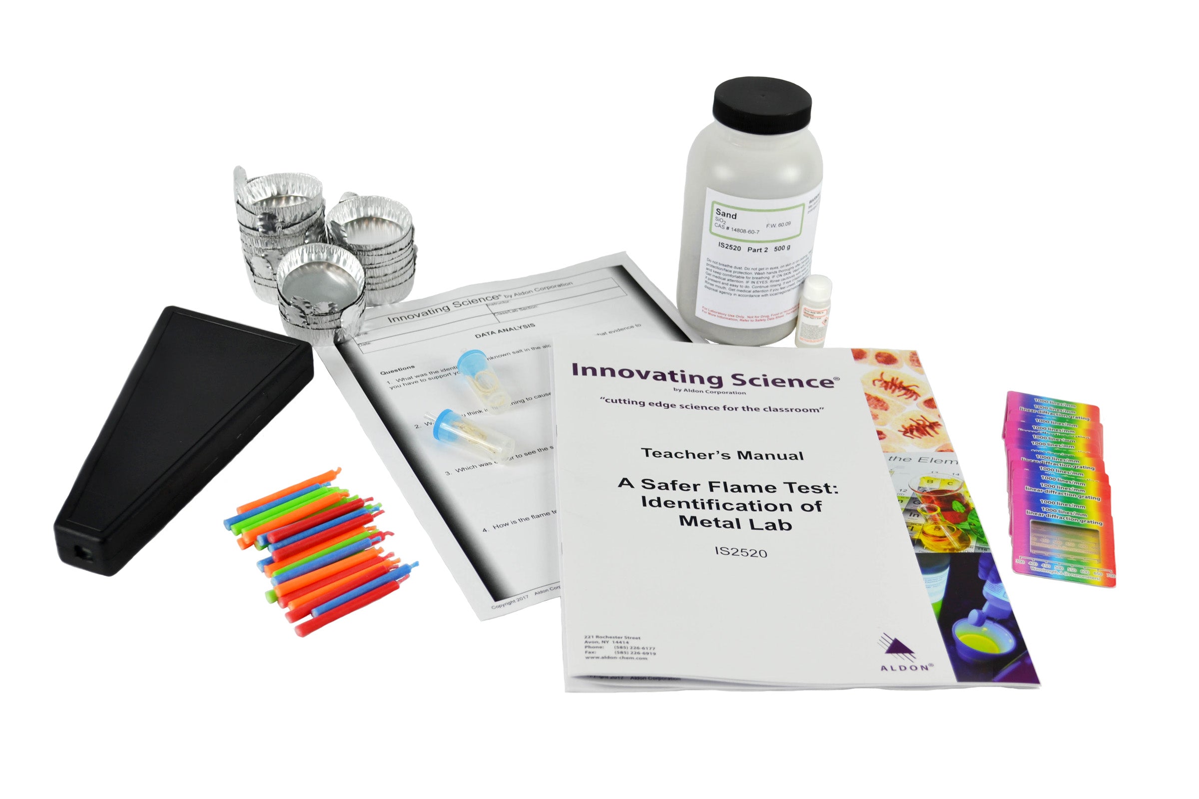 Safe Flame Test Chemistry Kit for 6 Student Groups
