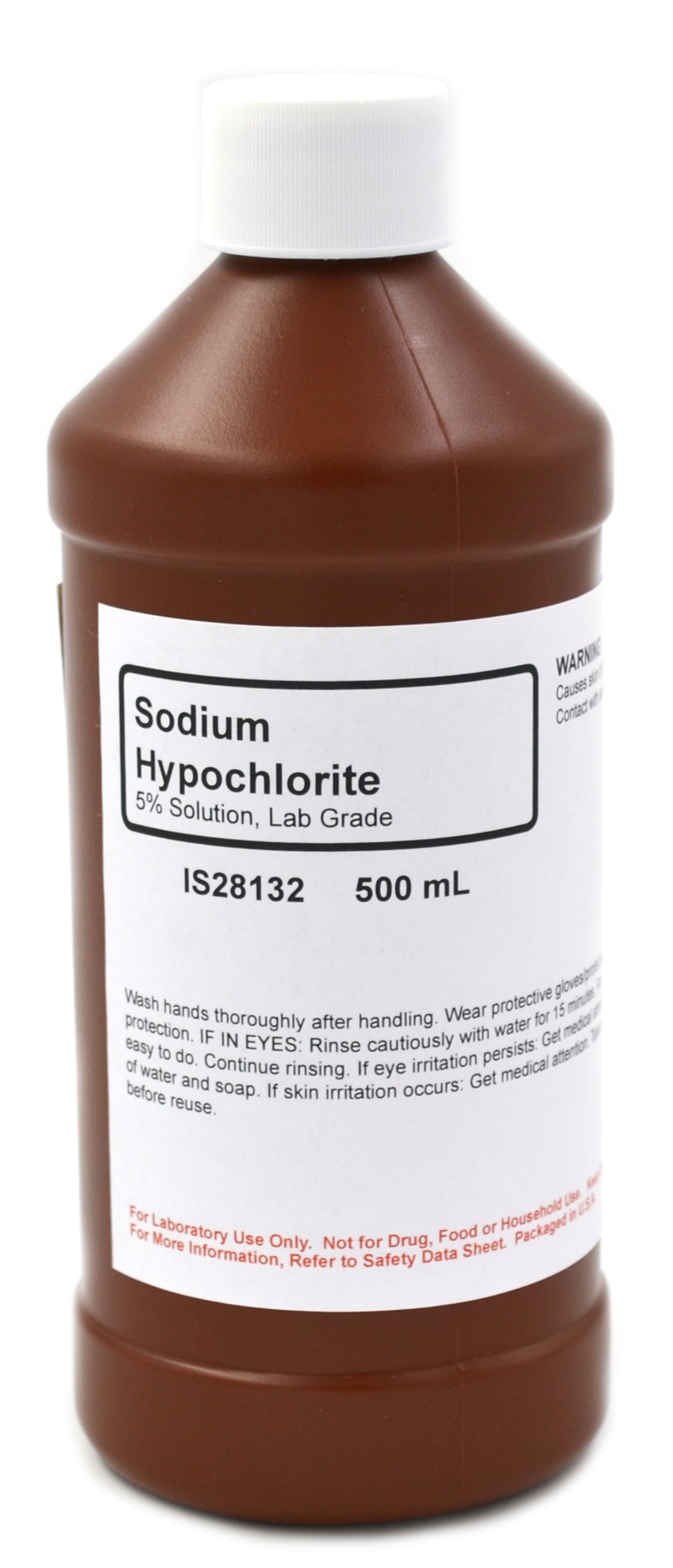Sodium Hypochlorite Solution, 5%, 500mL, Laboratory Grade