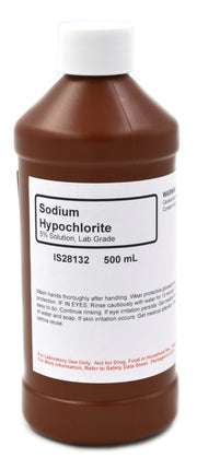 Sodium Hypochlorite Solution, 5%, 500mL, Laboratory Grade
