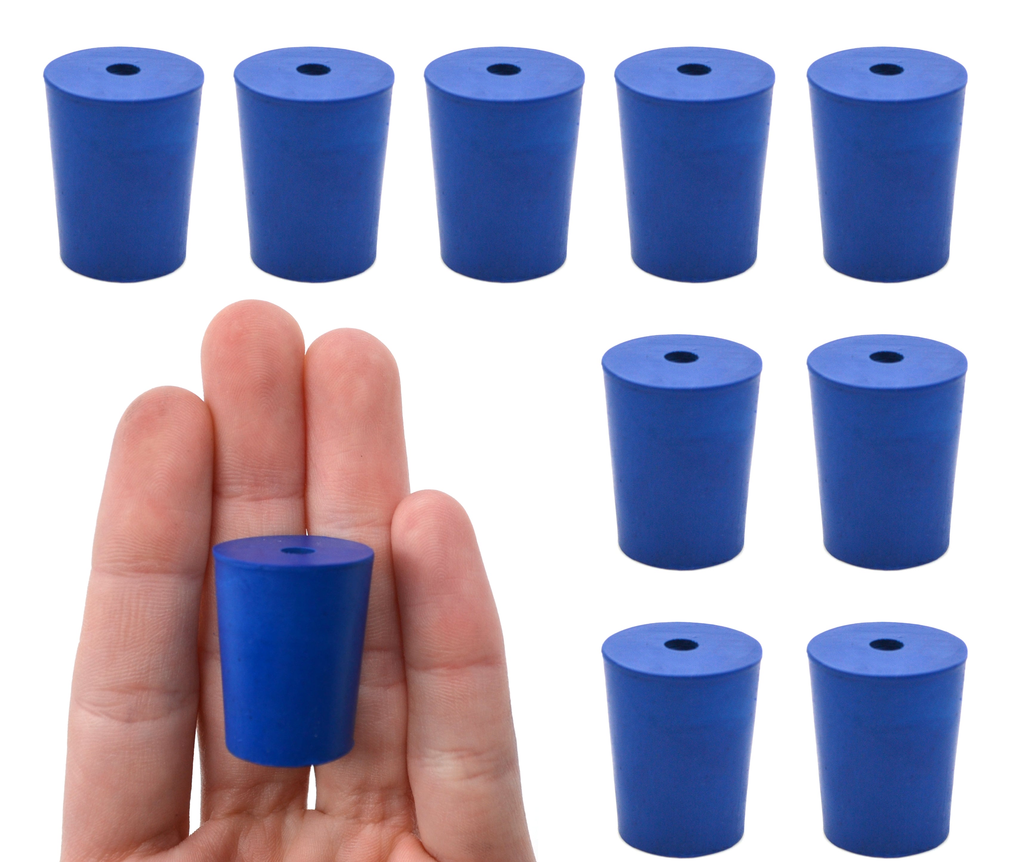 Neoprene Stopper with 1 Hole, 10-Pack