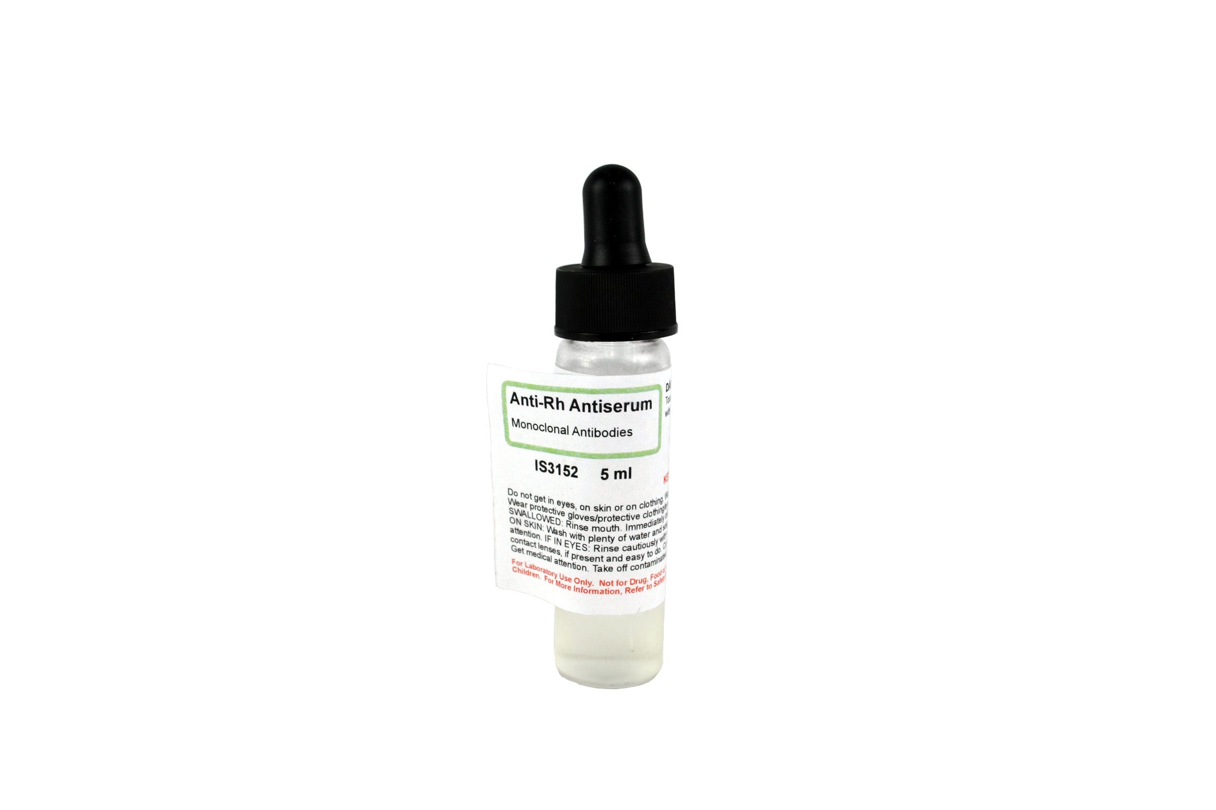 Anti-Rh Blood Typing Antisera for Real Human Blood, 5mL Vials, 75-Student Set
