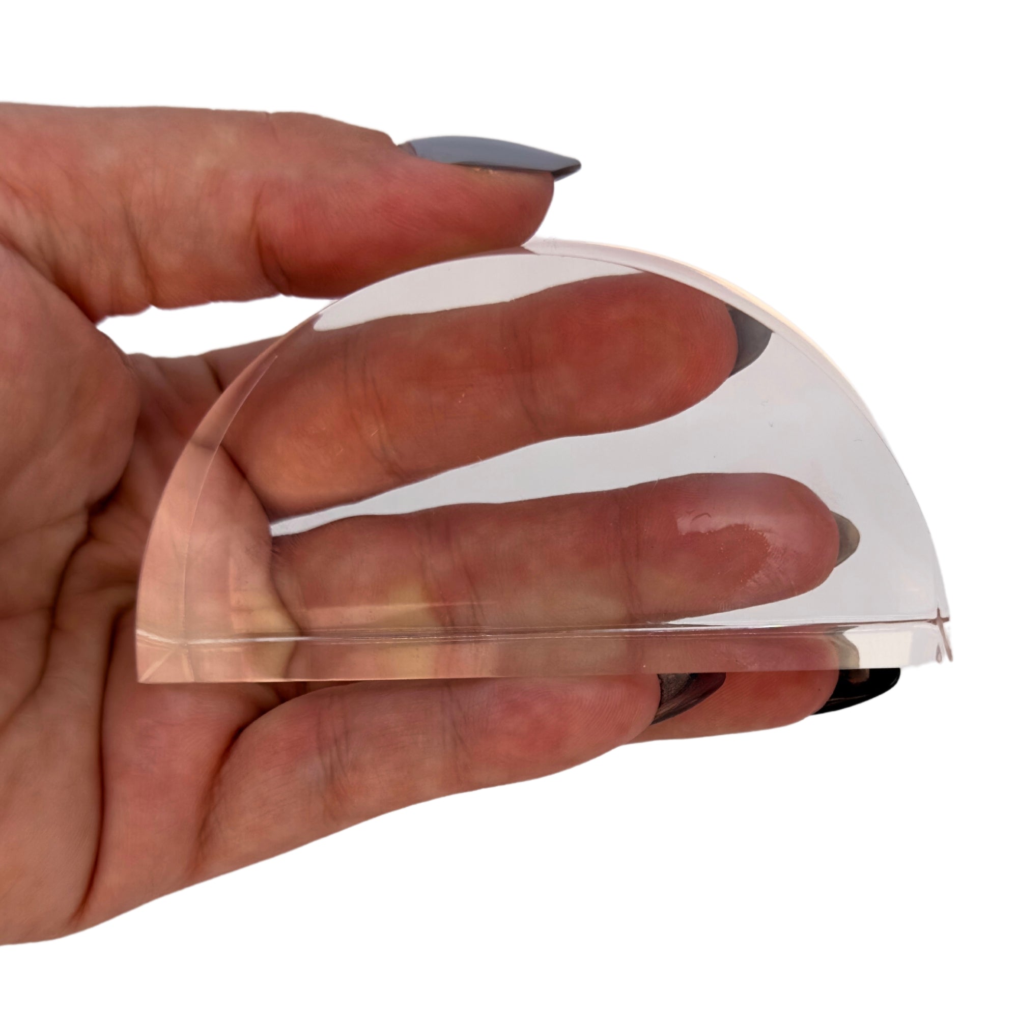 Semicircular Acrylic Block, 90 x 25mm