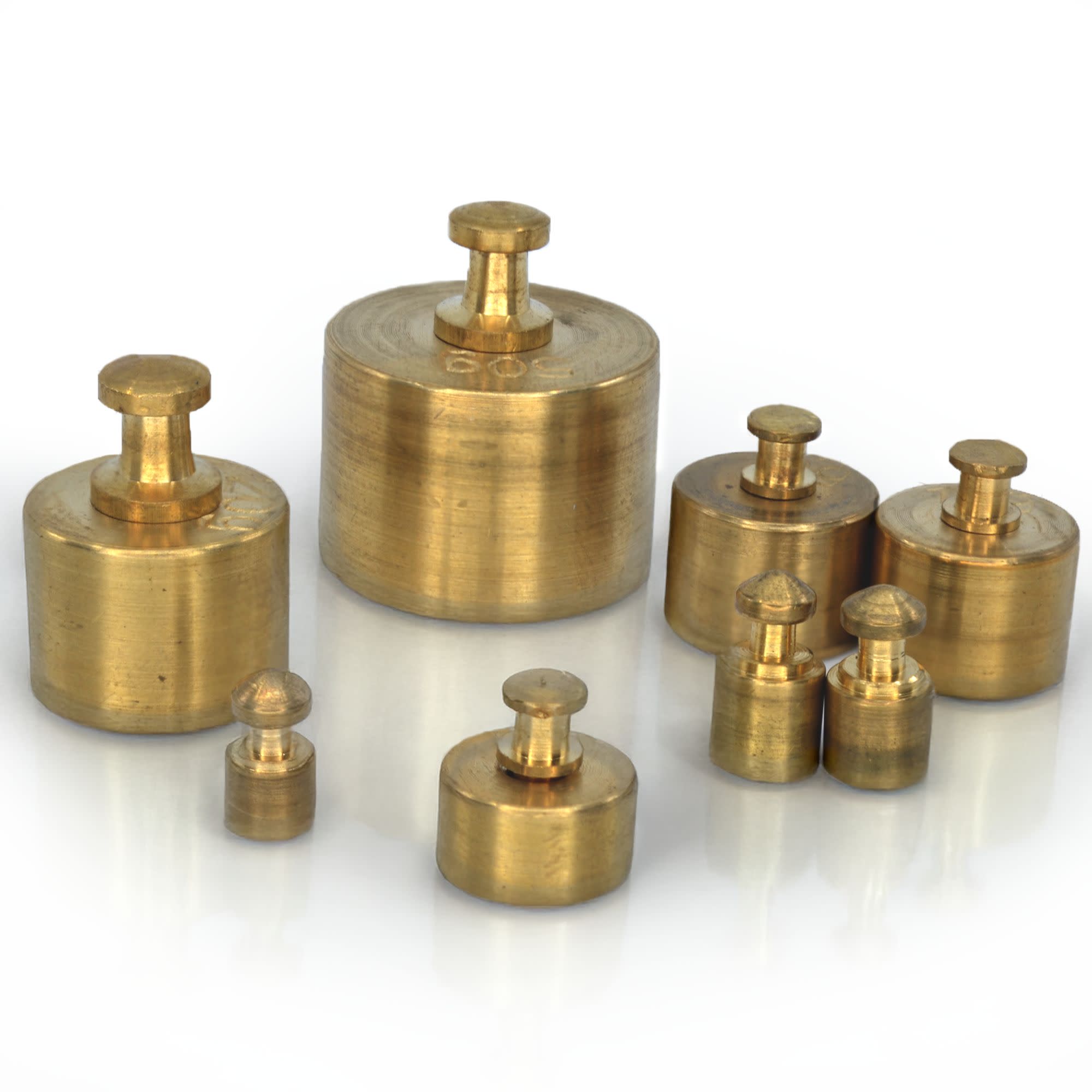 Brass Mass Set for Balances (50g, 20g, 10g, 5g, 2g, 1g)