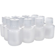 12-Pack Translucent Narrow Mouth LDPE Reagent Bottles with PP Caps, 30mL, -100 to 80°C