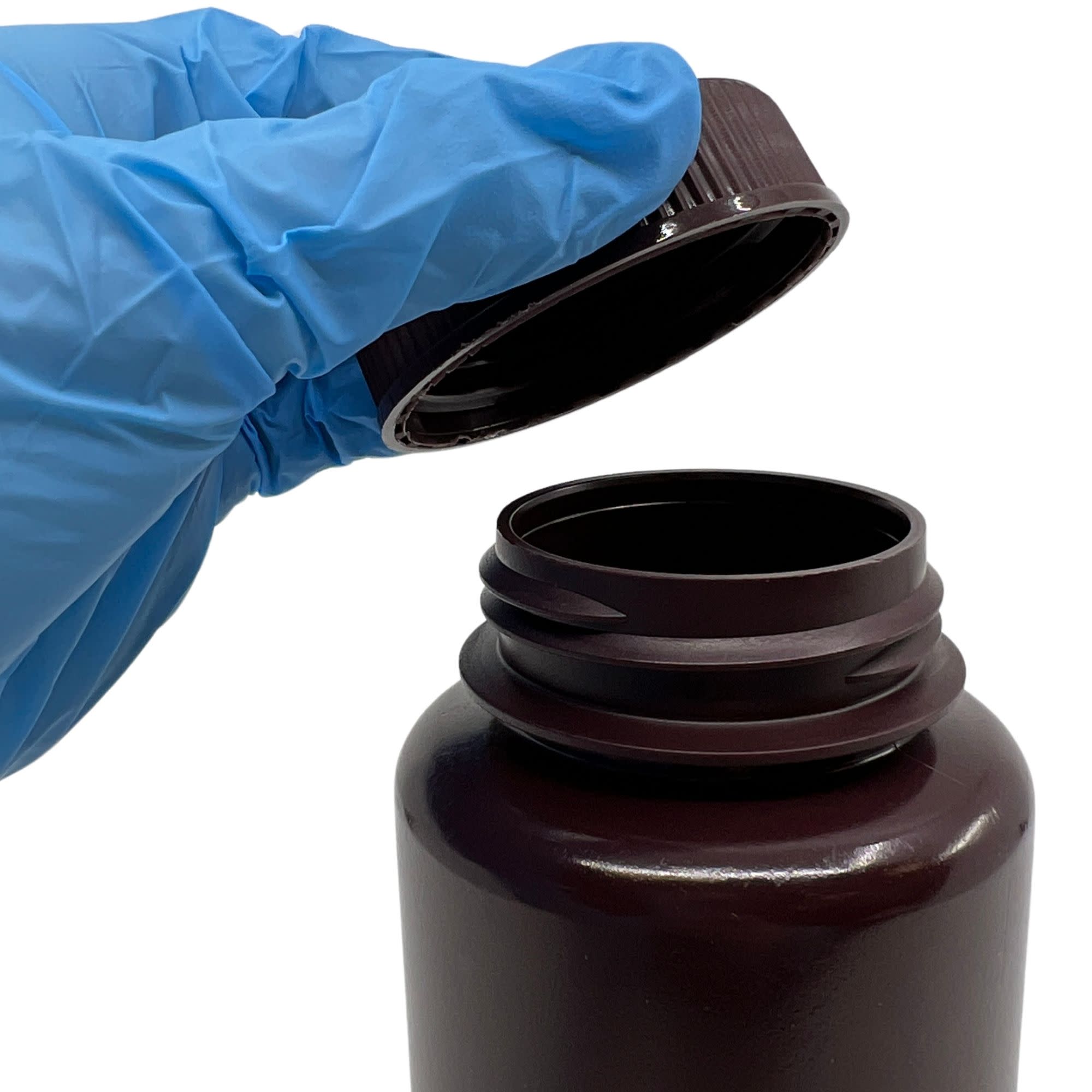 125-Bulk Pack Amber Wide Mouth HDPE Reagent Bottles with PP Caps and UV Shielding, 500mL, -100 to 120°C
