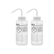 Chemical Wash Bottle, LDPE, Wide Mouth, Blank Labels, 1000mL