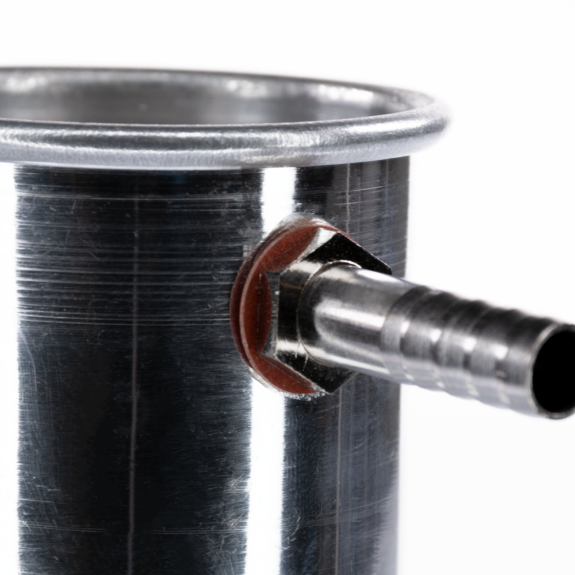 4" Aluminum Overflow Can with Angled Spout