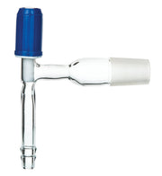 Right-Angle Cone to Flexible Tubing Rotaflow Stopcock Adapter, 19/26 Cone, Borosilicate Glass