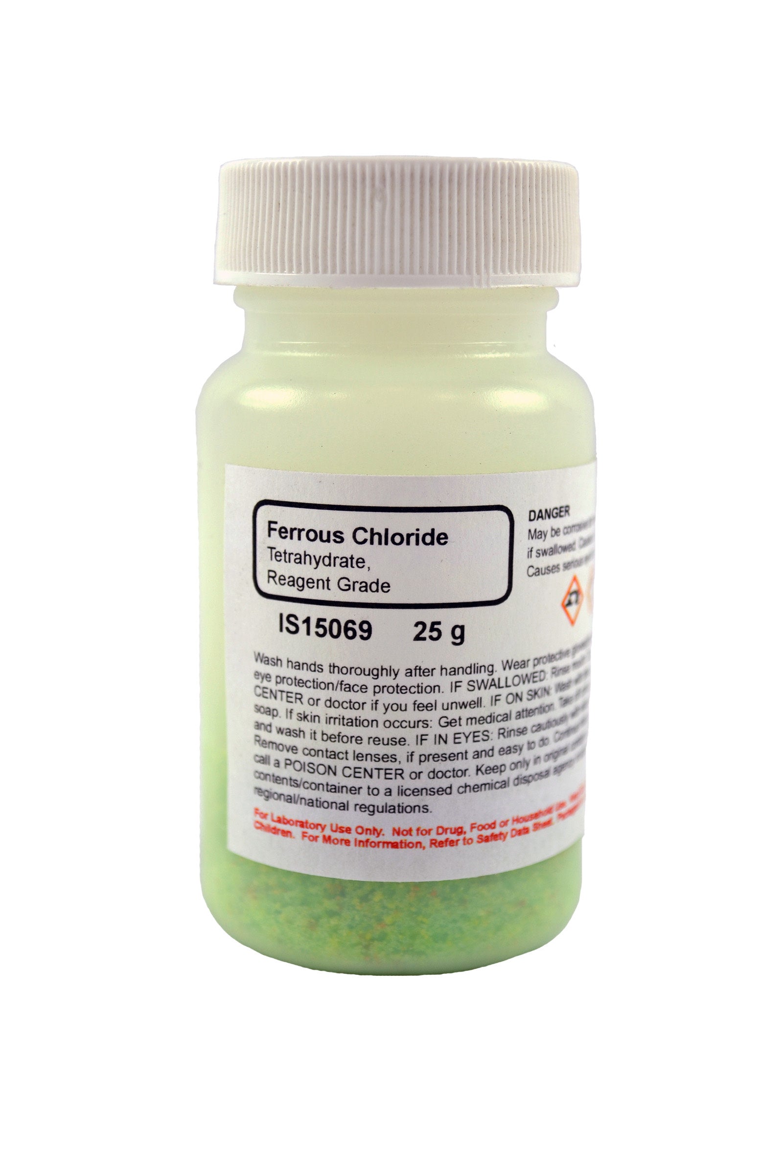 Laboratory Grade Ferrous Chloride Tetrahydrate Reagent Grade, 25g