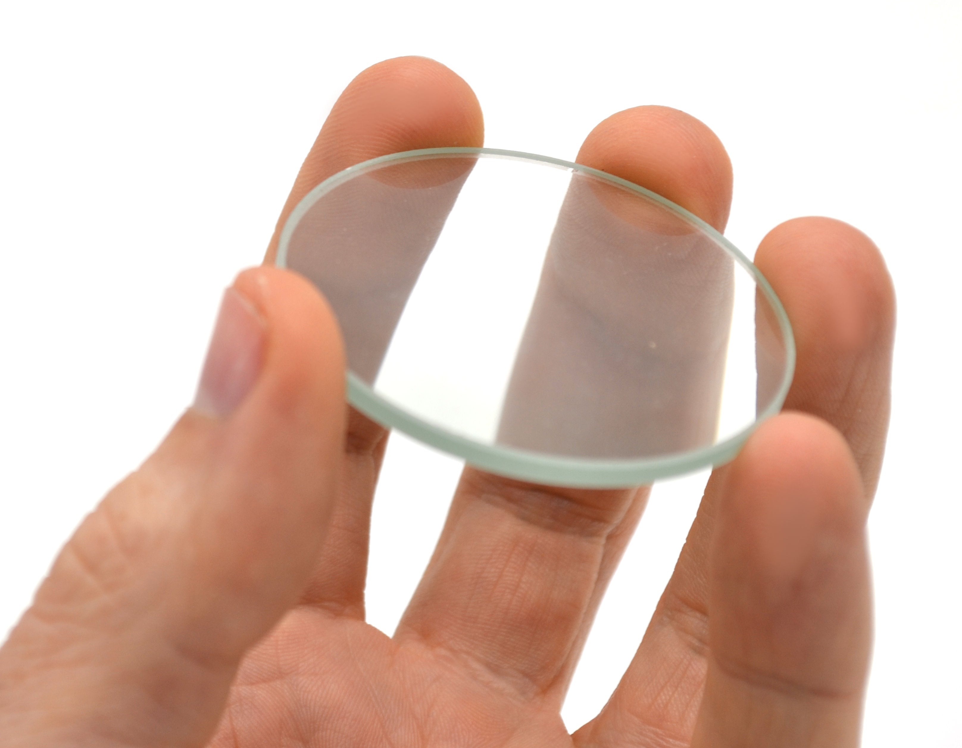 Optically Worked Double Convex Glass Lens, 50mm Diameter