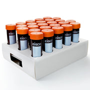 25-Pack Non-Sterile Self-Standing Racked Amber Polypropylene Centrifuge Tubes with Flat Cap, 50mL
