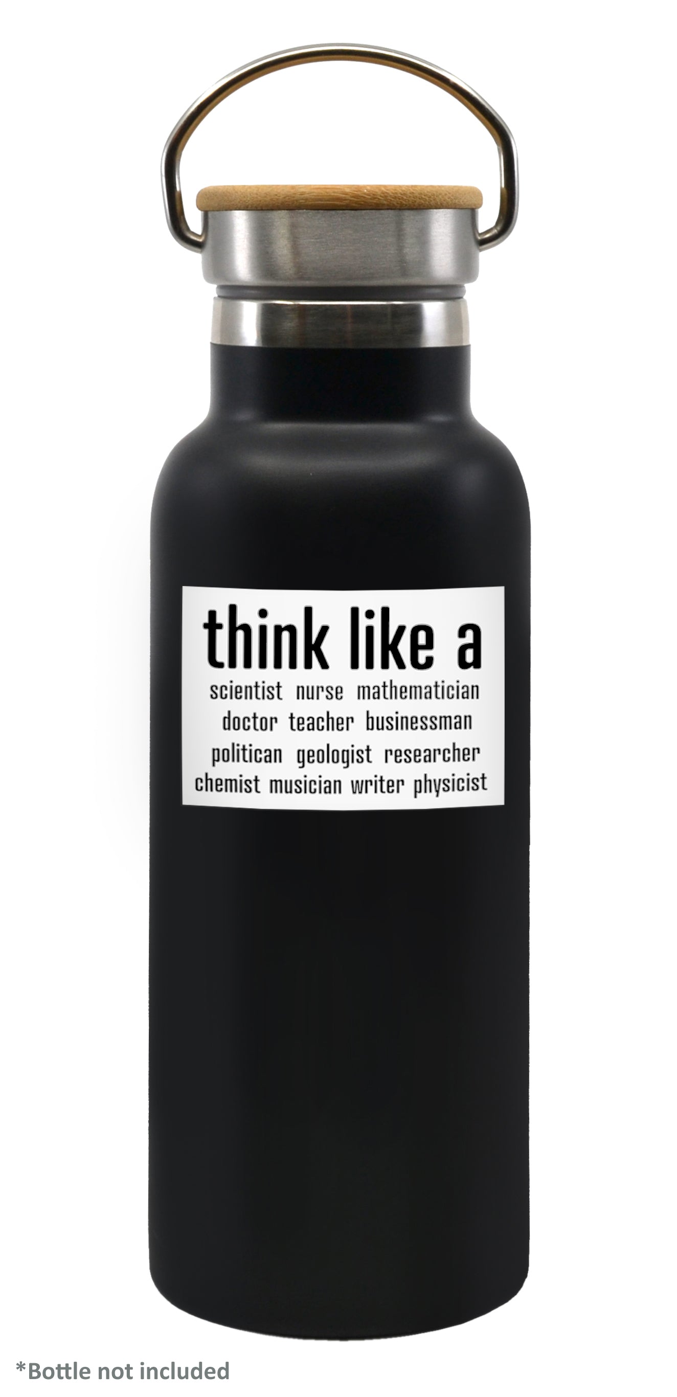 Think Like a Scientist Rectangular Premium Vinyl Sticker, 4 x 2 inch