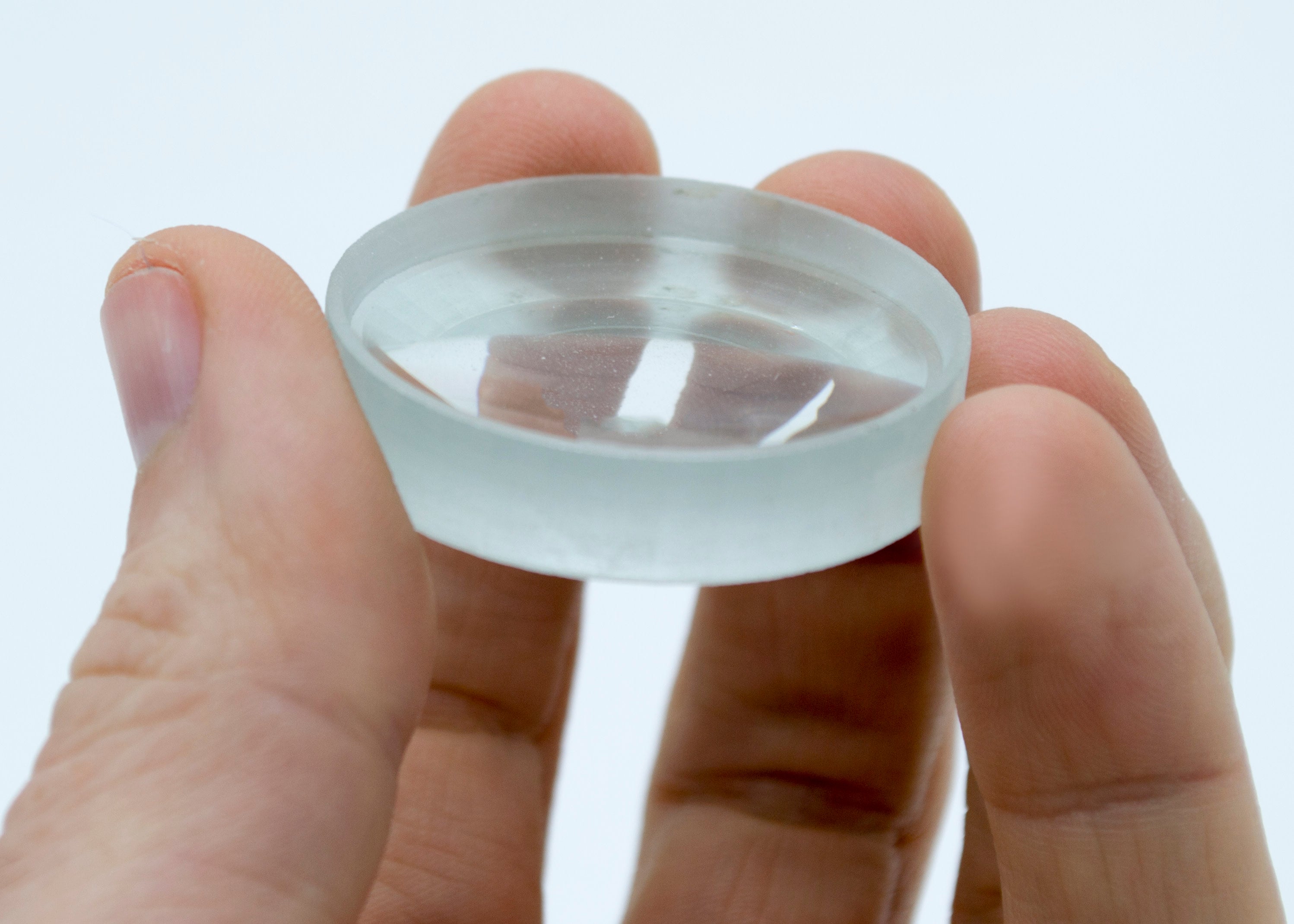Optically Worked Double Concave Glass Lens, 38mm Diameter