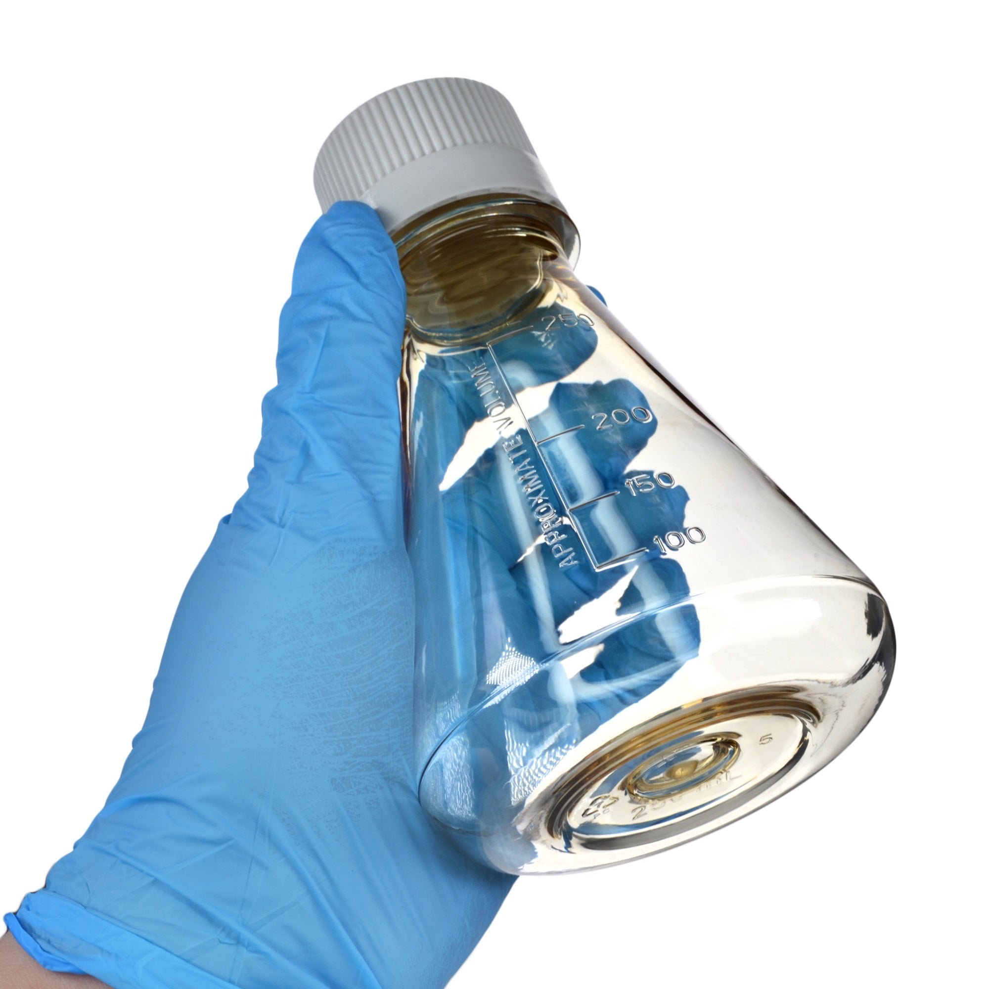 Sterile Vented Flat-Bottom Polycarbonate Erlenmeyer Flask, USP Class VI, 250mL
