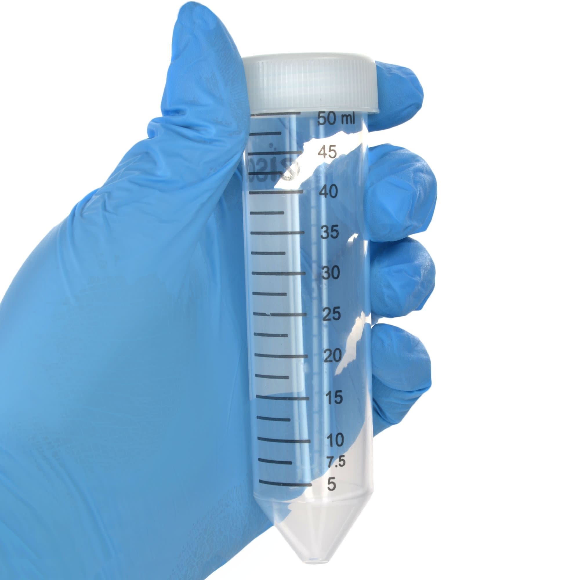 25-Pack Heavy Metal-Free Sterile Polypropylene Centrifuge Tubes with Flat Cap, 50mL