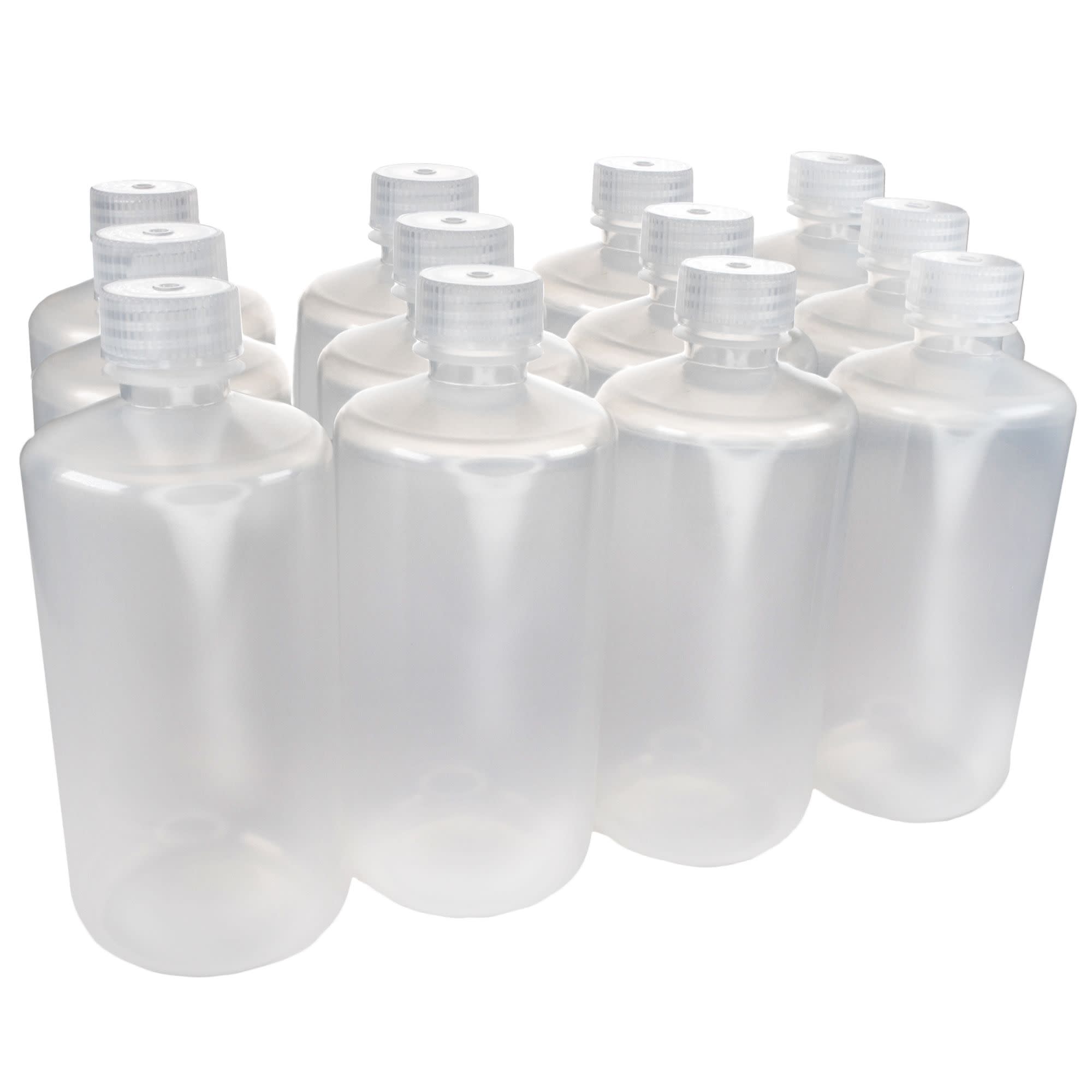 Narrow Mouth Polypropylene Reagent Bottle, Autoclavable Leak-Proof, 12-Pack