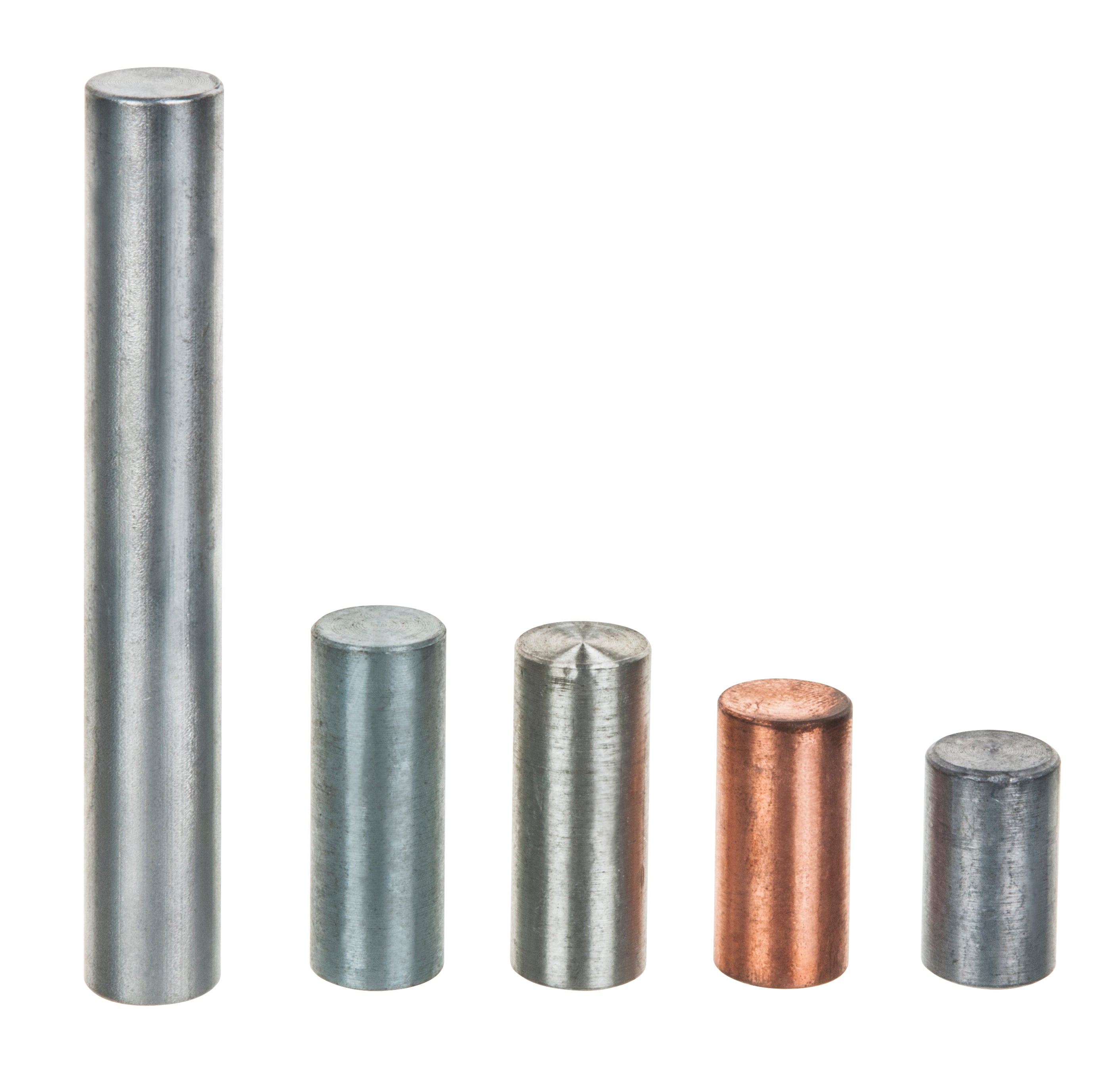 5-Metal Equal Mass Cylinders Set (Zinc, Copper, Aluminum, Tin, Lead)