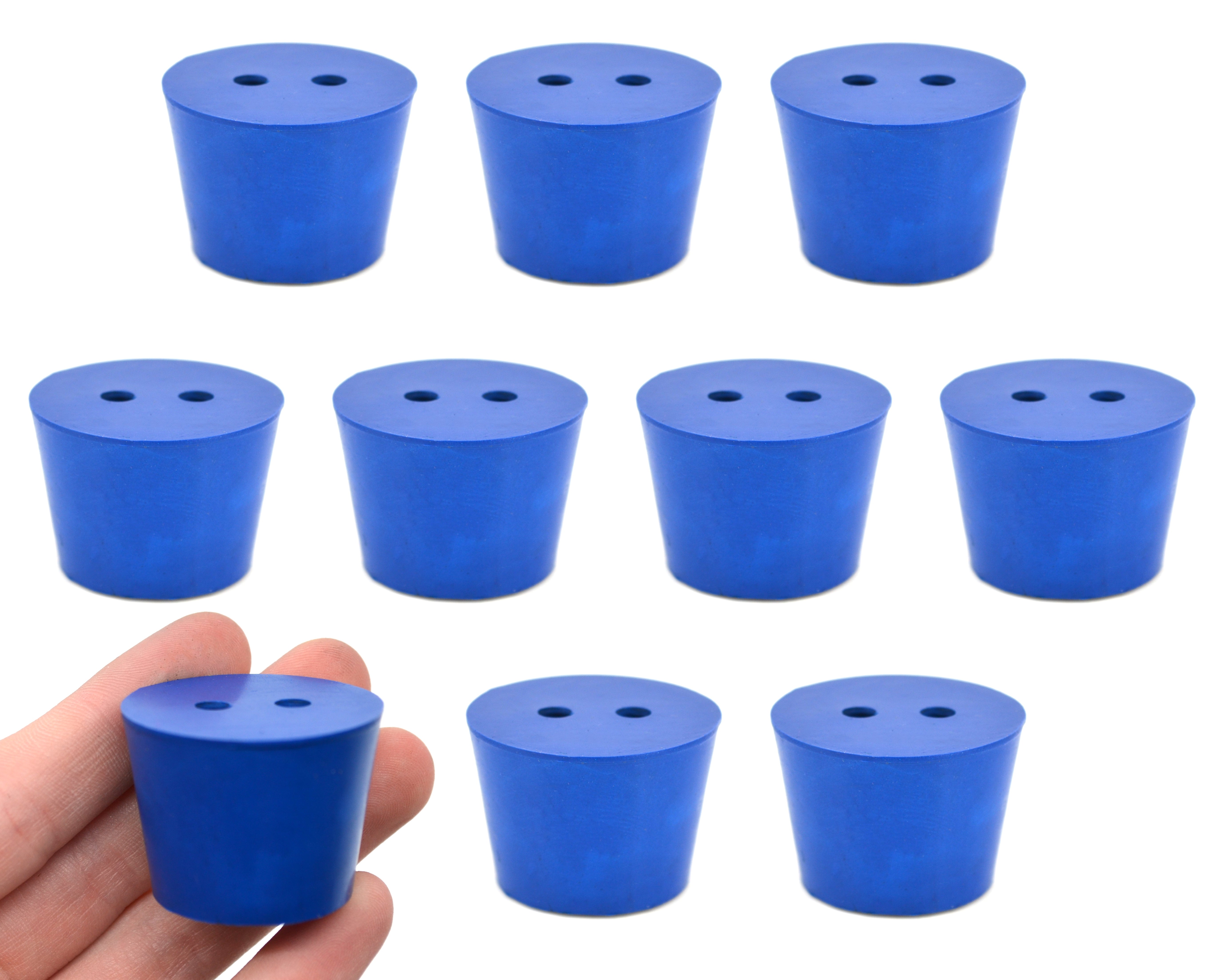 Neoprene Stopper with 2 Holes, 10-Pack