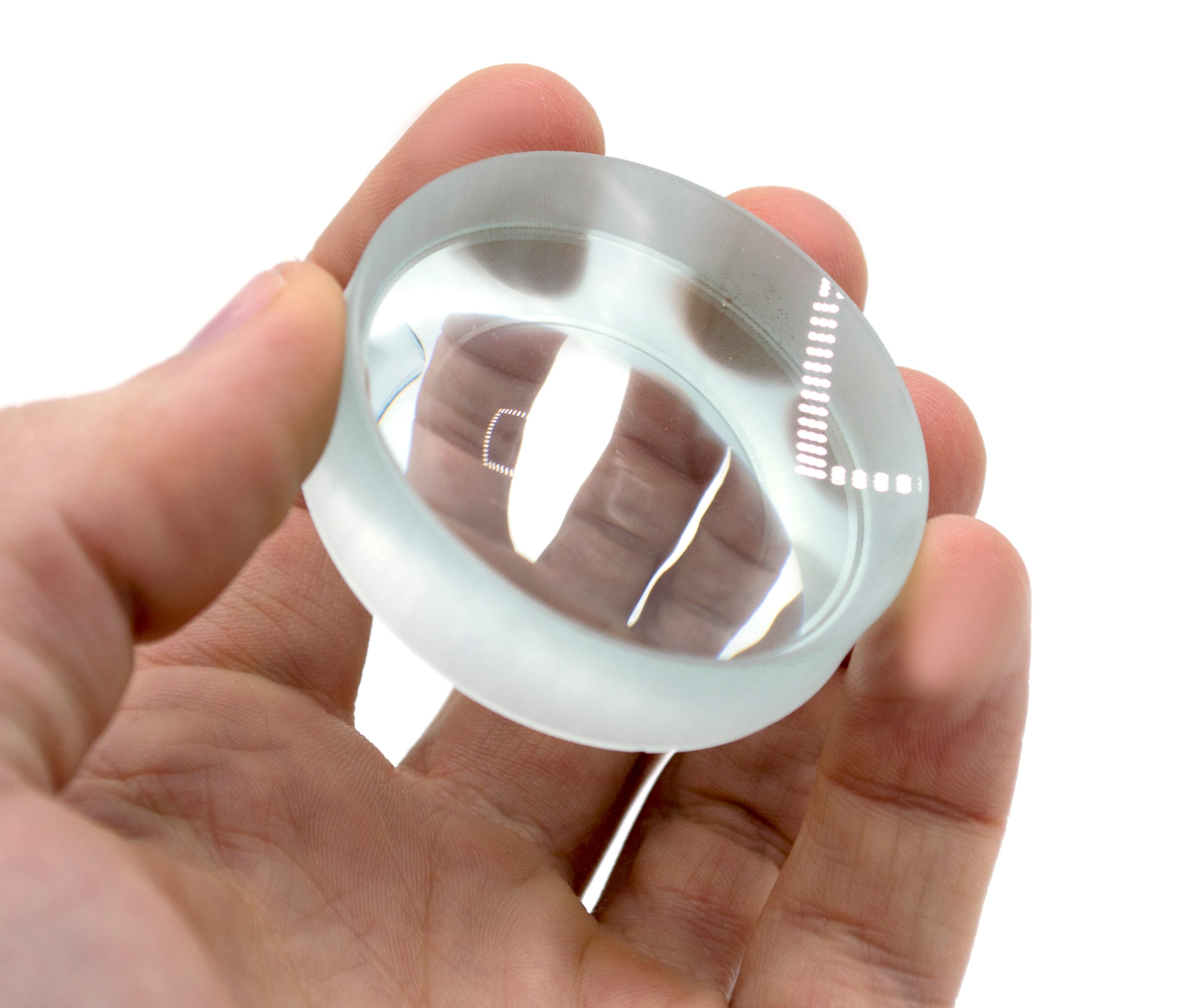 Optically Worked Double Concave Glass Lens, 50mm Diameter