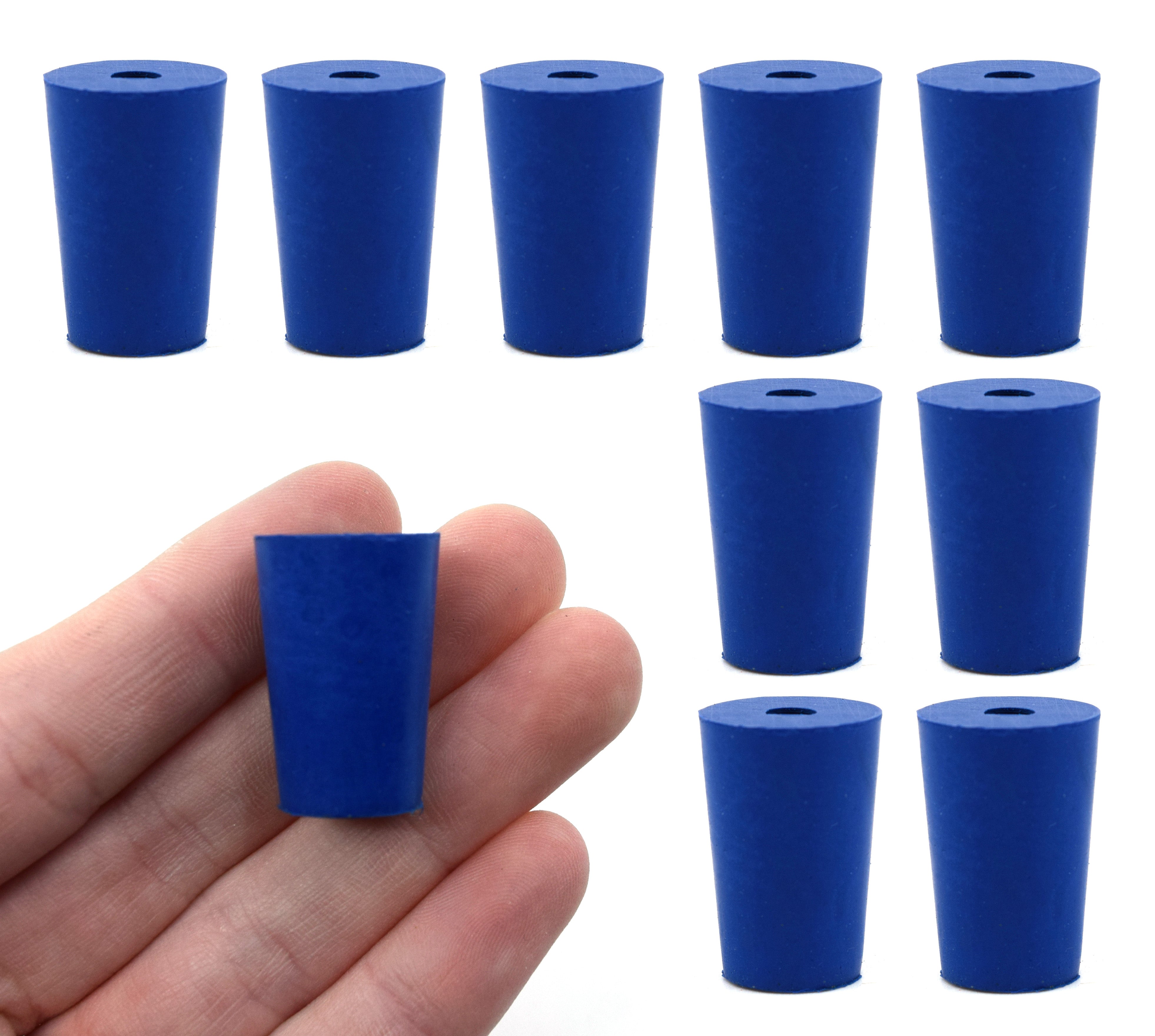 Neoprene Stopper with 1 Hole, 10-Pack