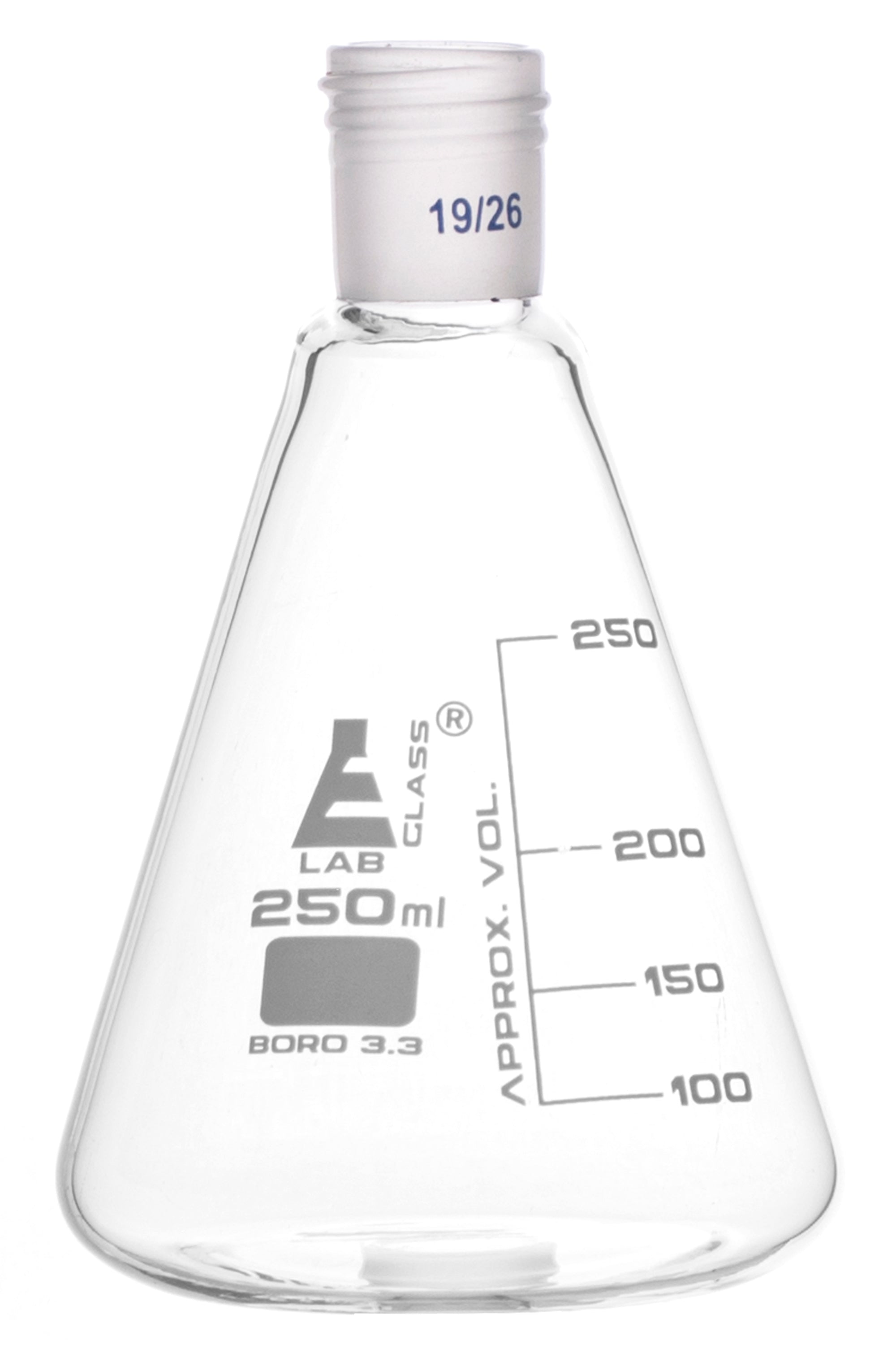 Borosilicate Glass Erlenmeyer Flask with Threaded Joint
