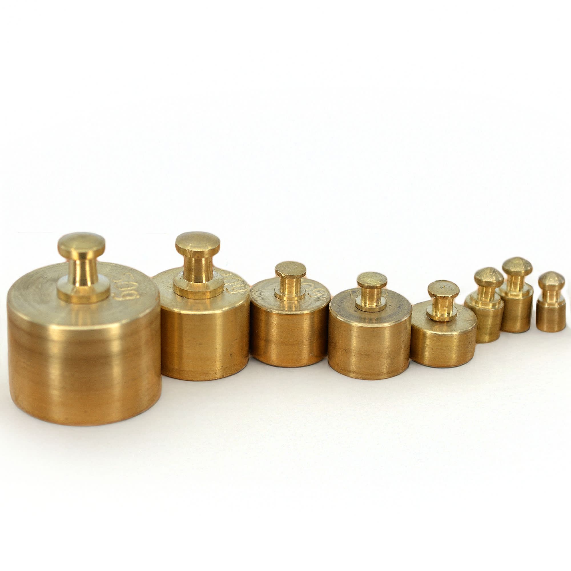 Brass Mass Set for Balances (50g, 20g, 10g, 5g, 2g, 1g)