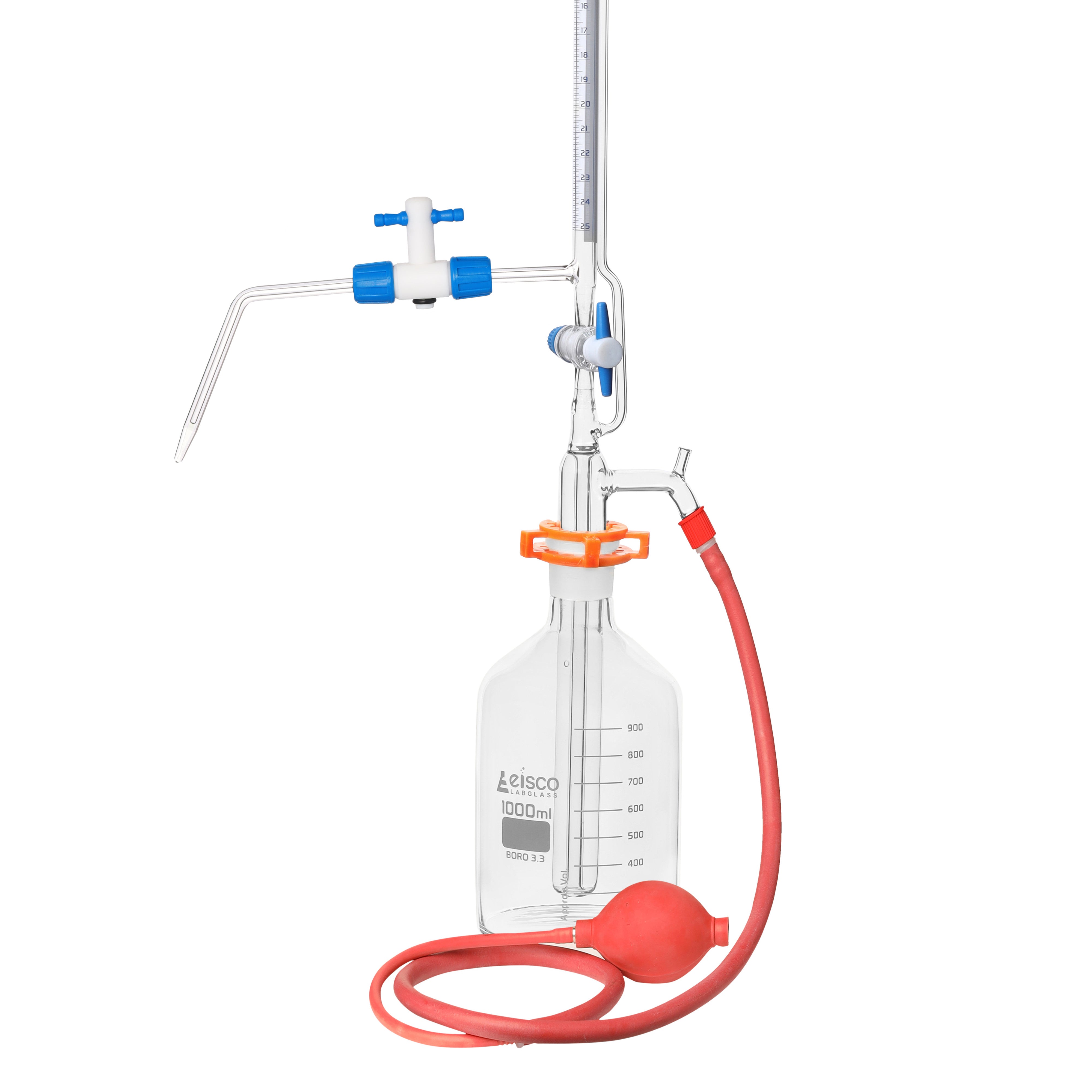 Class A Automatic Zero Schellbach Burette with 2000mL Reservoir, 25mL, 29/32 Joint, Borosilicate Glass