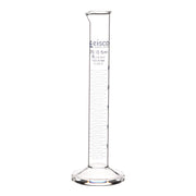 Class B Graduated Cylinder with Round Base, 25mL, Blue Graduations, Borosilicate Glass
