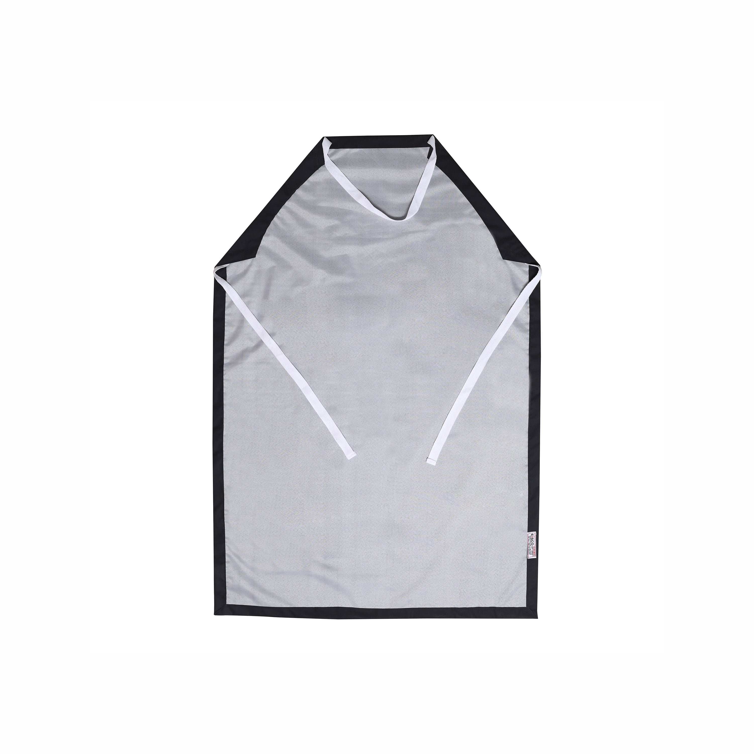 Extra Small Black Rubber Vinyl Apron, 15 x 22"