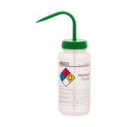 Methanol Wash Bottle, Polypropylene, 4-Color Label, 500mL