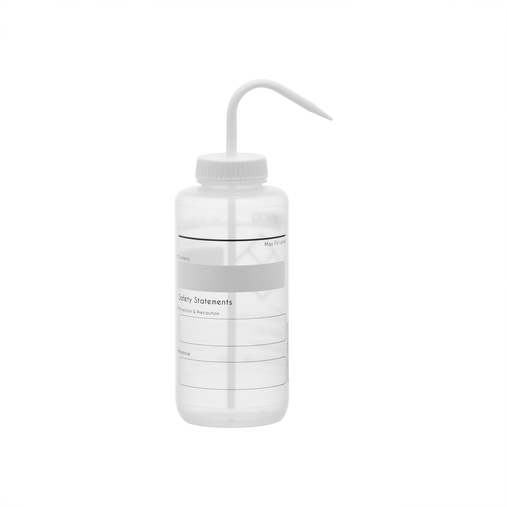 Chemical Wash Bottle, Blank Labels, 1000ml - Wide Mouth, Self Venting, Low Density Polyethylene - Performance Plastics by Eisco Labs