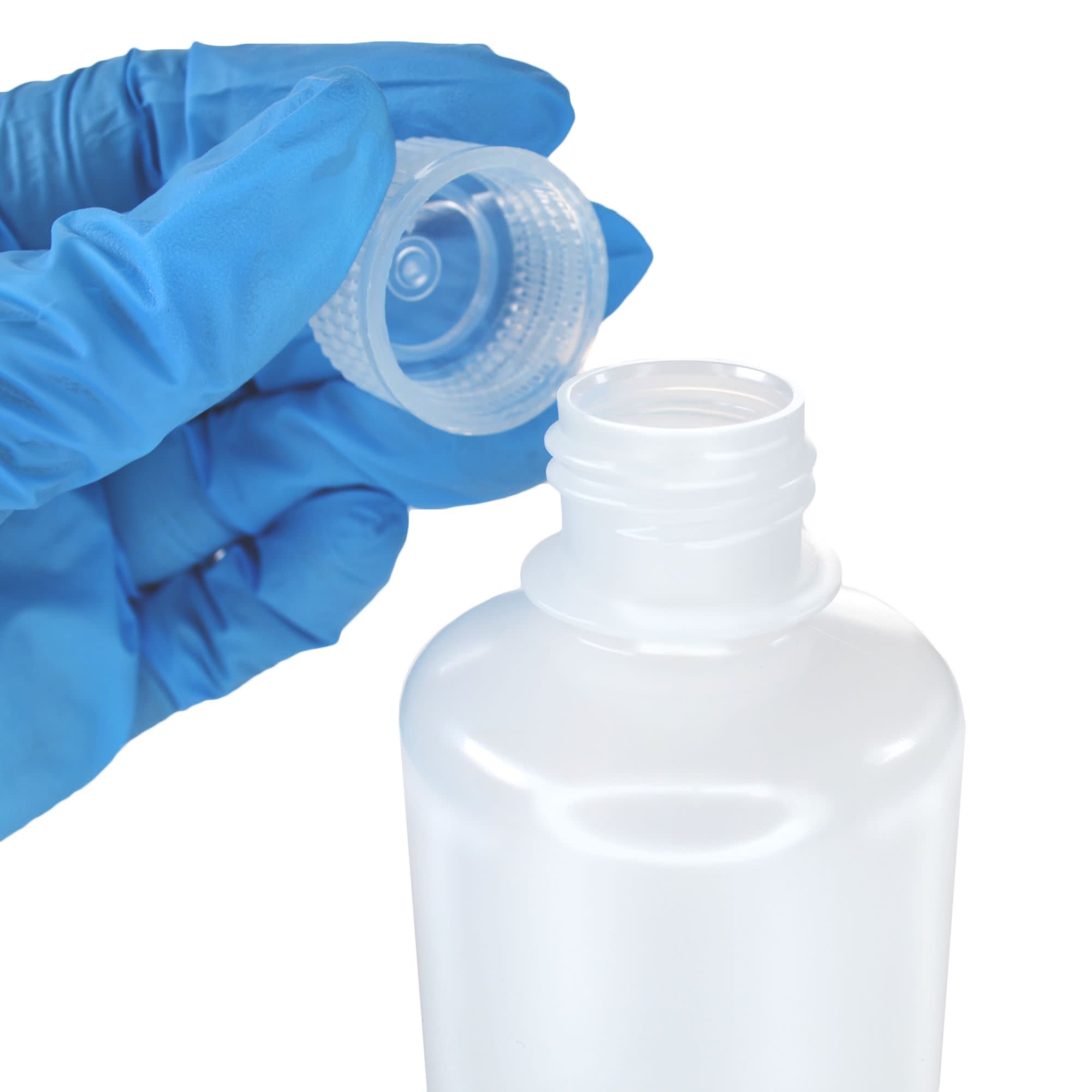 12-Pack Translucent Narrow Mouth LDPE Reagent Bottles with PP Caps, 125mL, -100 to 80°C