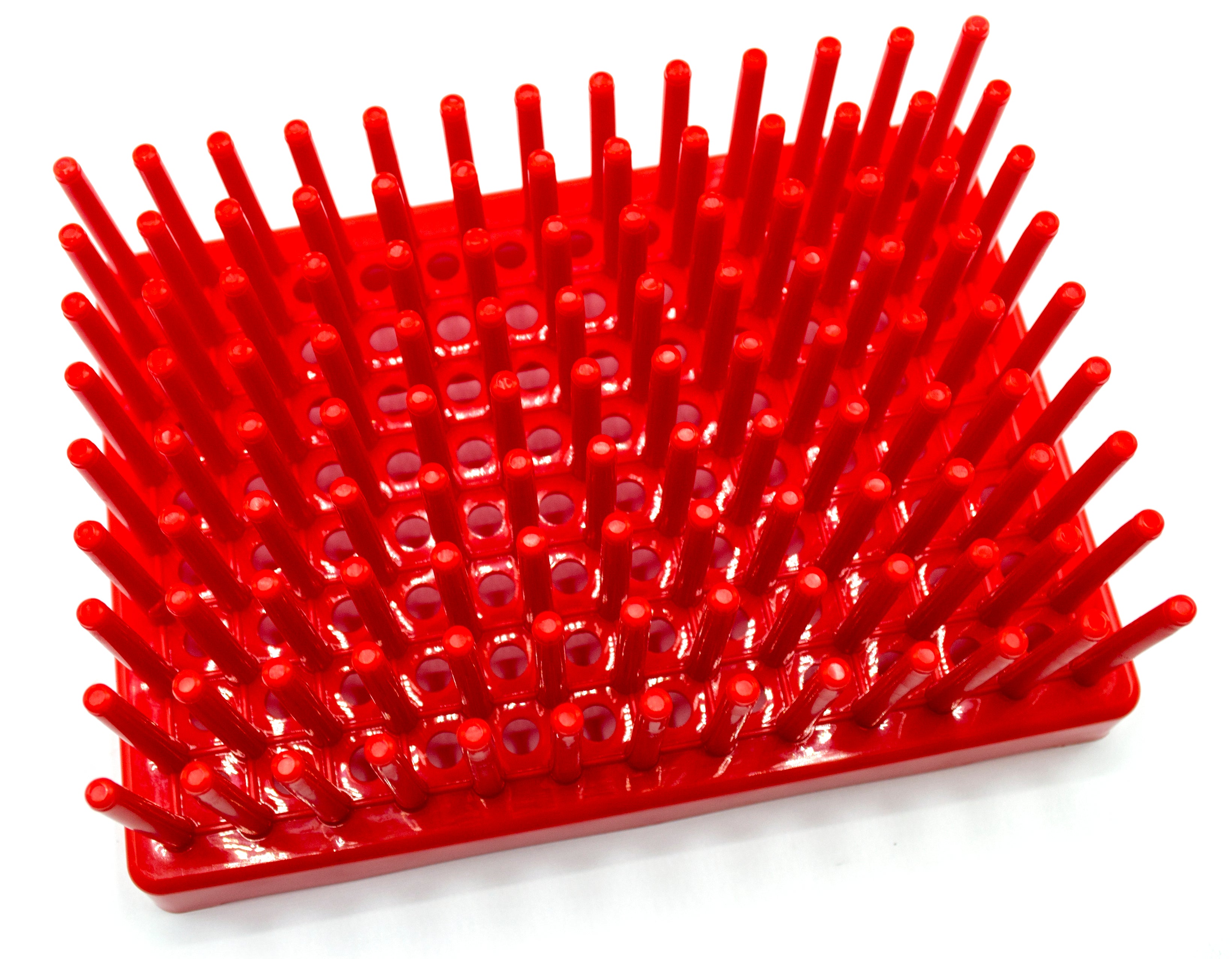 2PK Test Tube Peg Drying Rack - Holds 96 x 13mm Tubes - Plastic