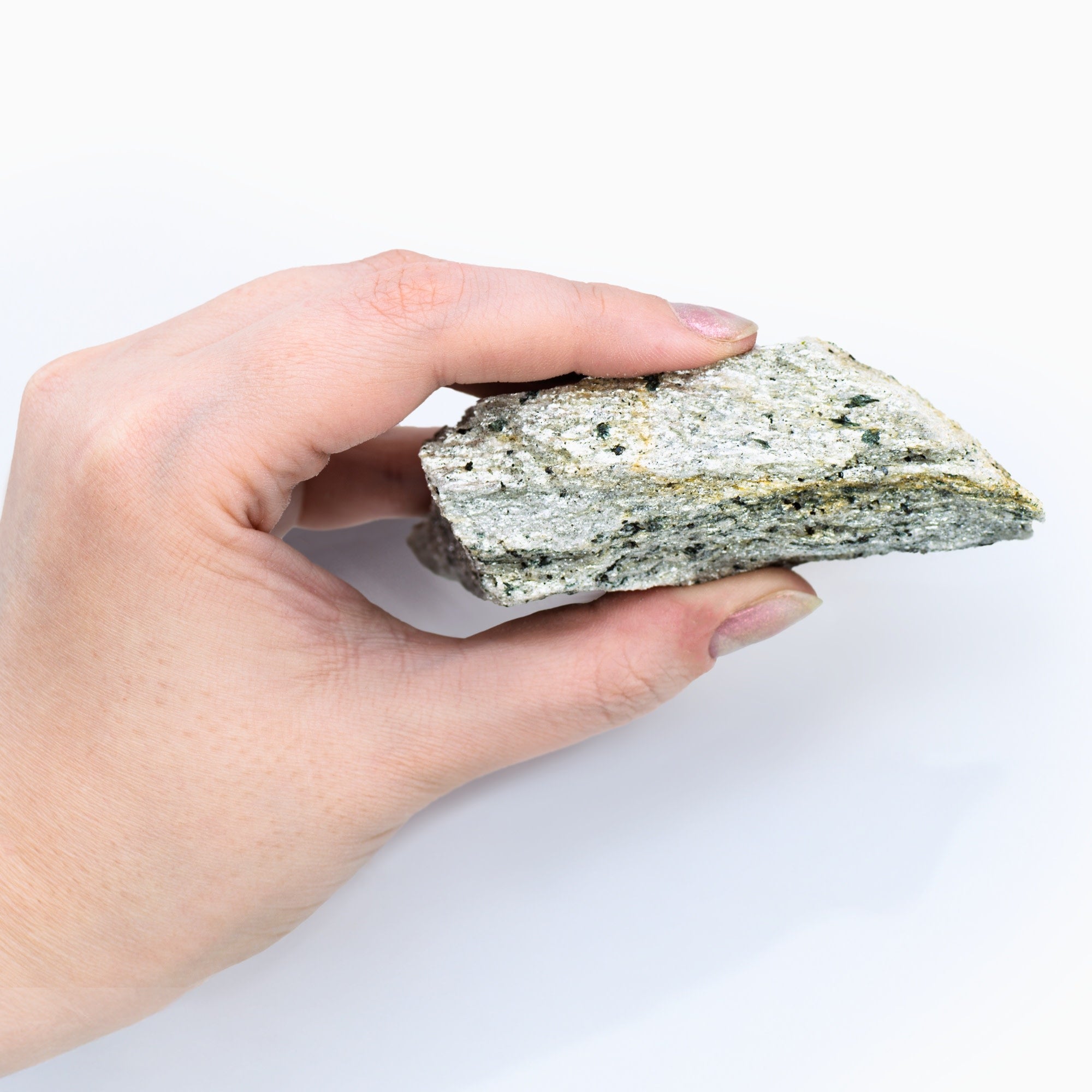 Raw Mica Schist Metamorphic Rock Hand Sample, Approx 3 inch