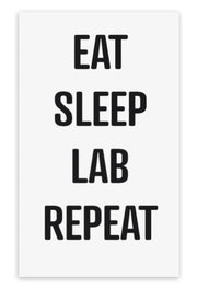 Eat Sleep Lab Repeat Rectangular Premium Vinyl Sticker, 3 x 2 inch