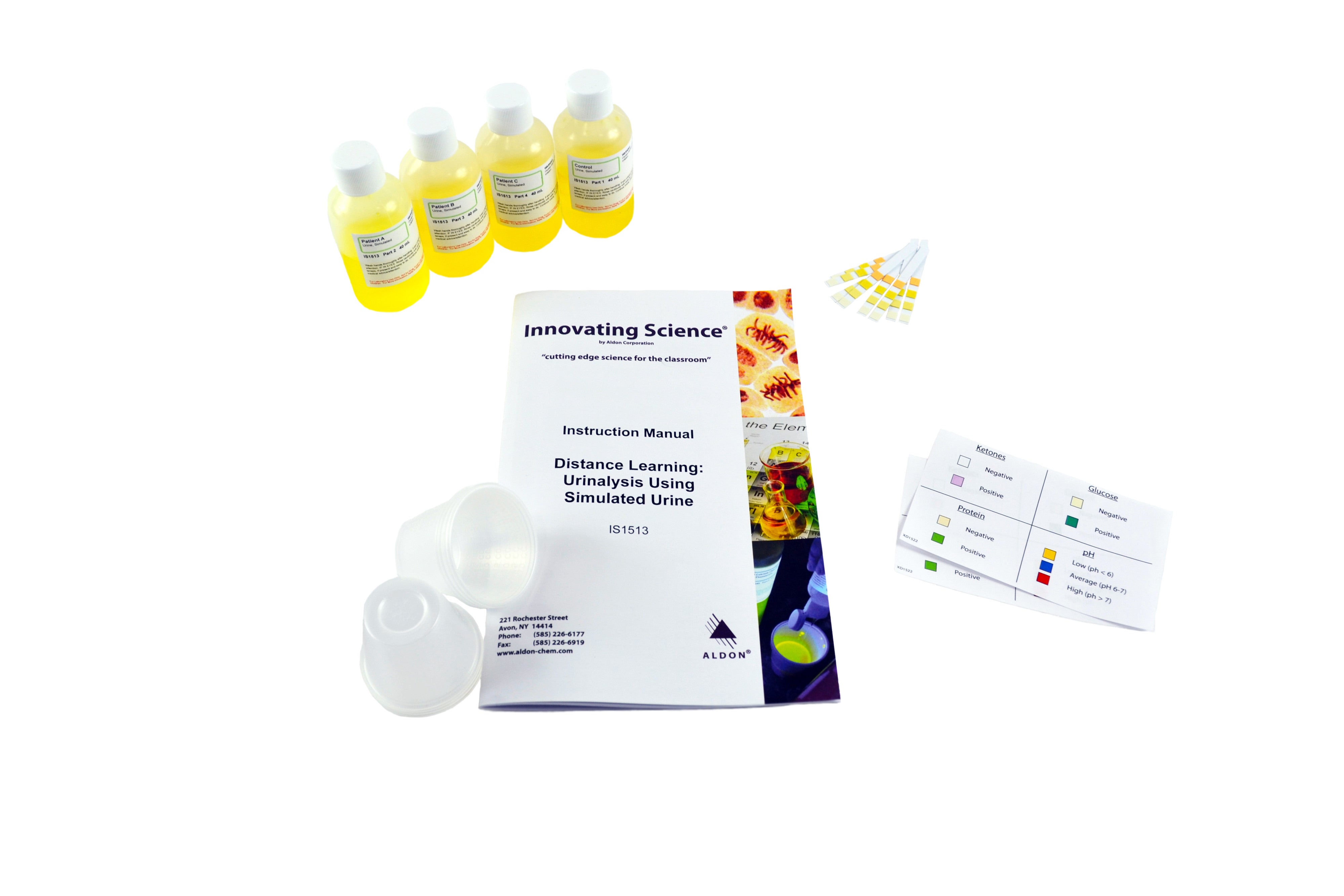 Urinalysis Using Simulated Urine Distance Learning Kit