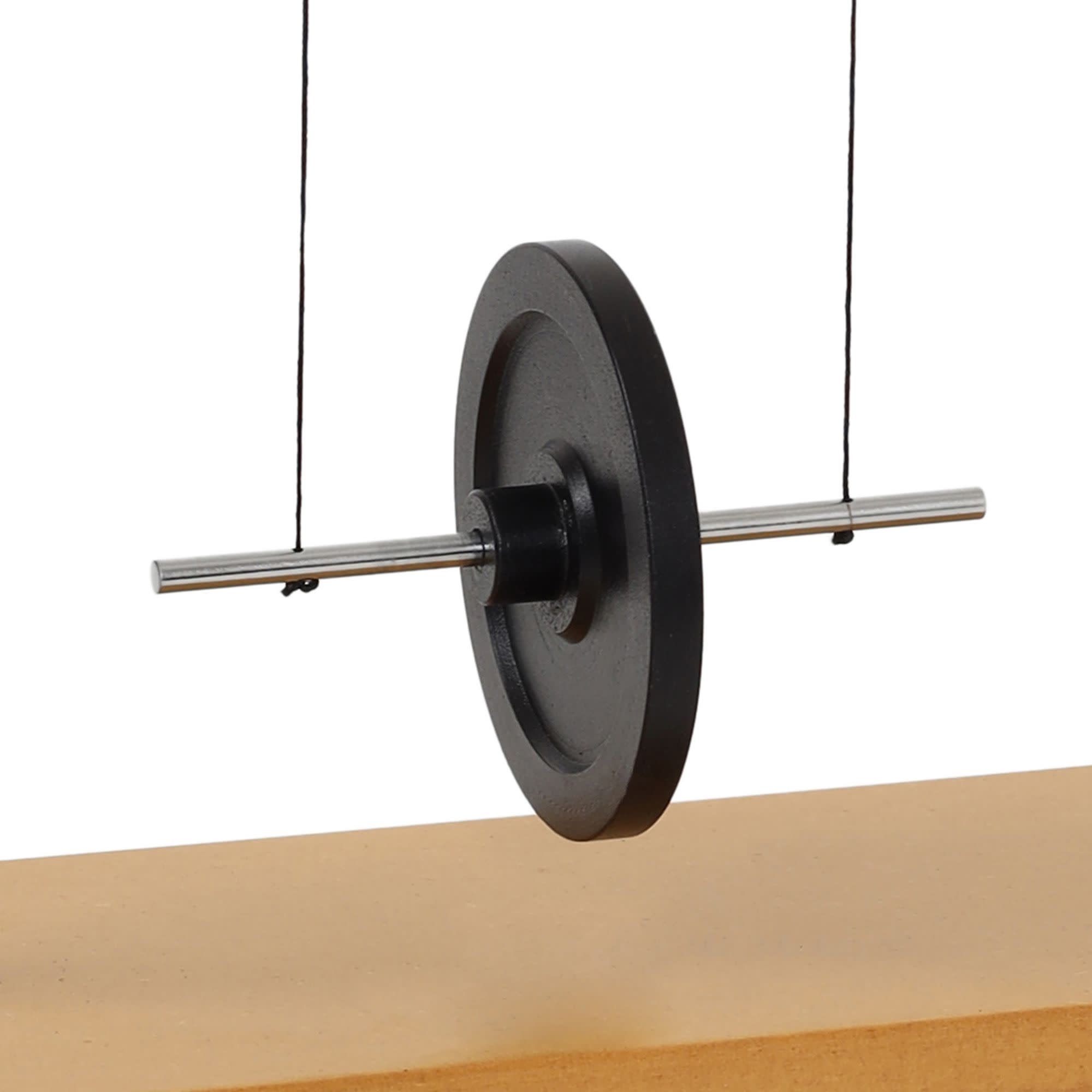 Maxwell Apparatus on Wooden Stand with Metal Flywheel