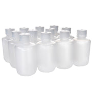 12-Pack Translucent Narrow Mouth LDPE Reagent Bottles with PP Caps, 125mL, -100 to 80°C