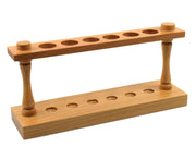 Premium Wood Test Tube Rack for 6 Tubes, 22mm, with Drying Pegs