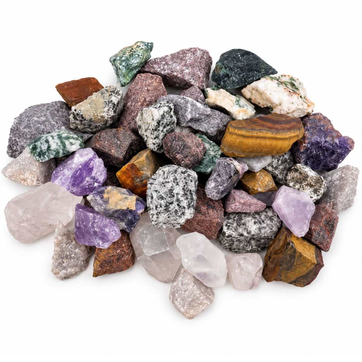 Mohs Hardness 6-7 Assorted Rough Rock Tumbling Mix
