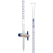 Class A Borosilicate Glass Burette with PTFE Stopcock, 10mL, Blue Graduations