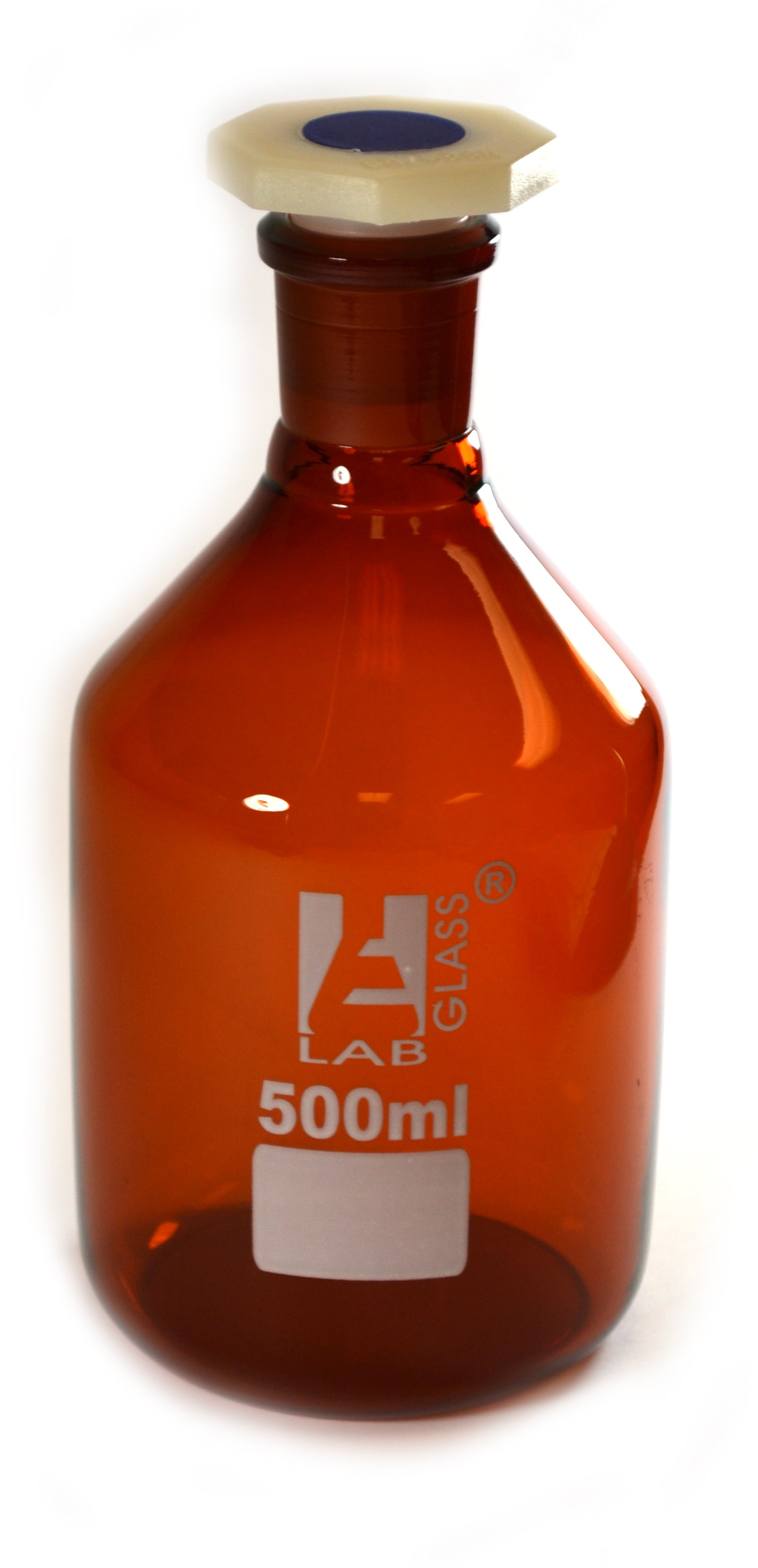 Narrow Mouth Amber Polypropylene Reagent Bottle with Acid-Proof Stopper