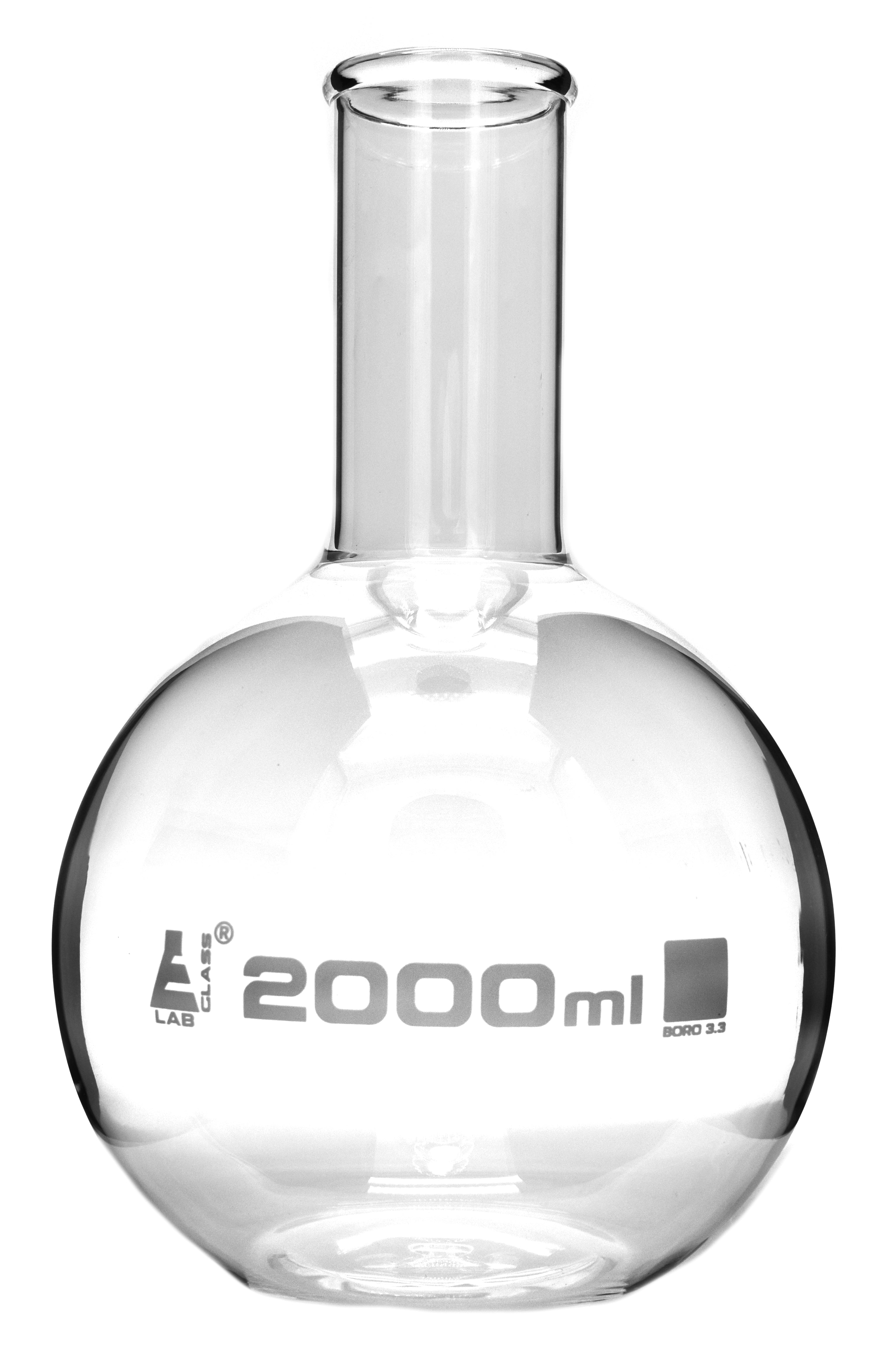 Narrow Neck Flat Bottom Borosilicate Glass Boiling Flask
