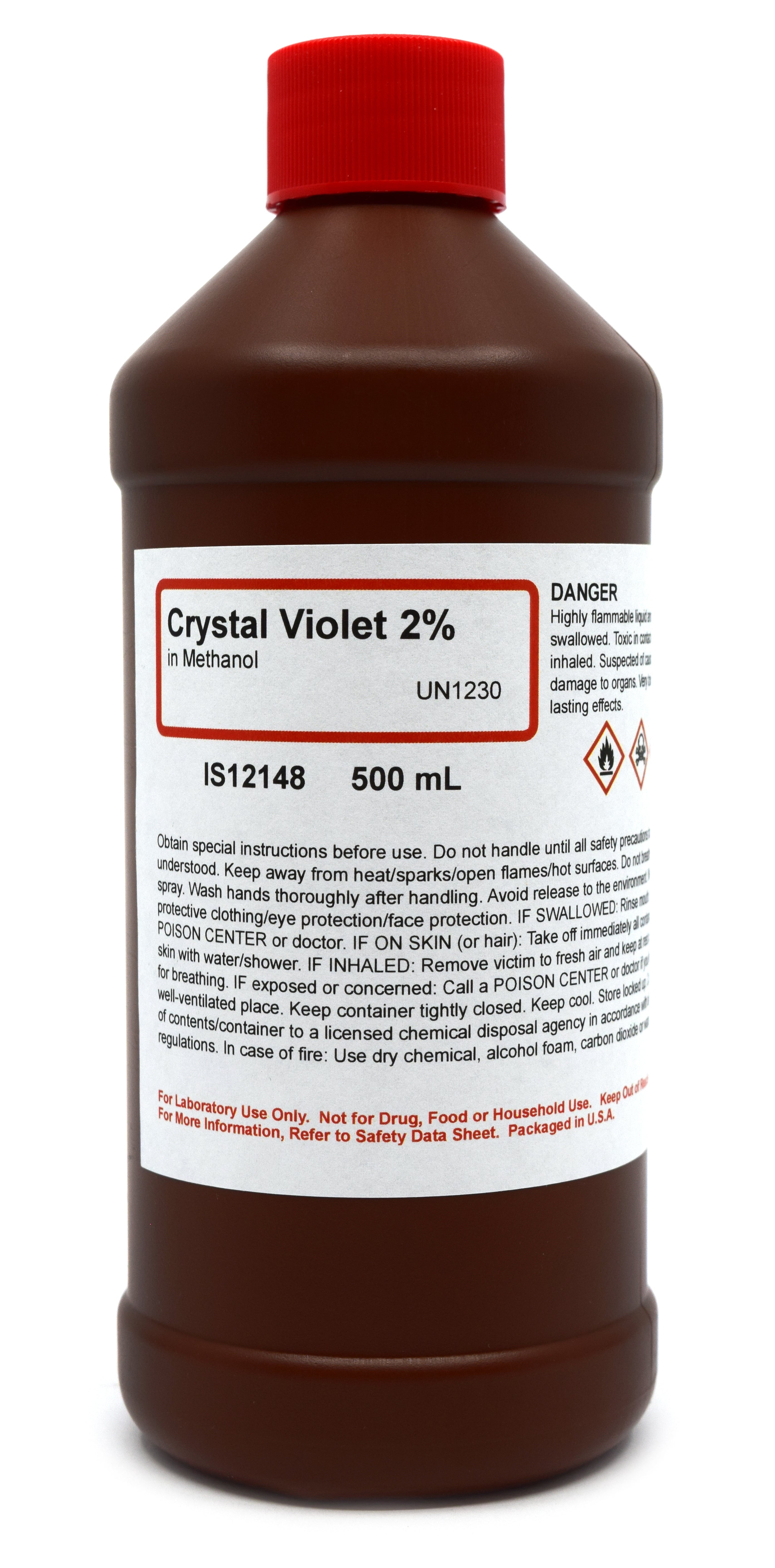 Crystal Violet in Methanol Solution, 2%, 500mL