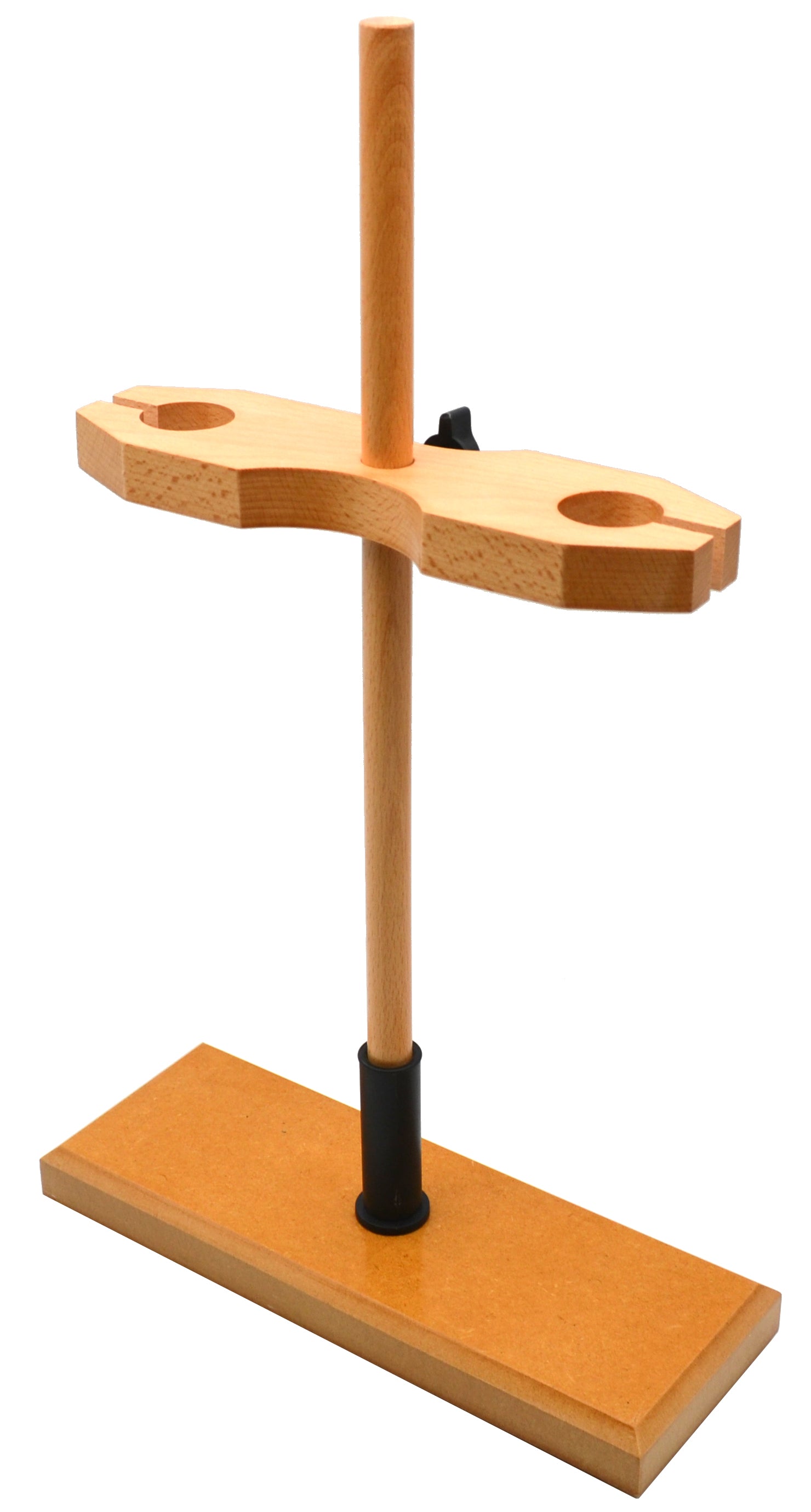 Adjustable Wooden Funnel Stand for 2 Funnels, 18" Tall, 1.5" Hole